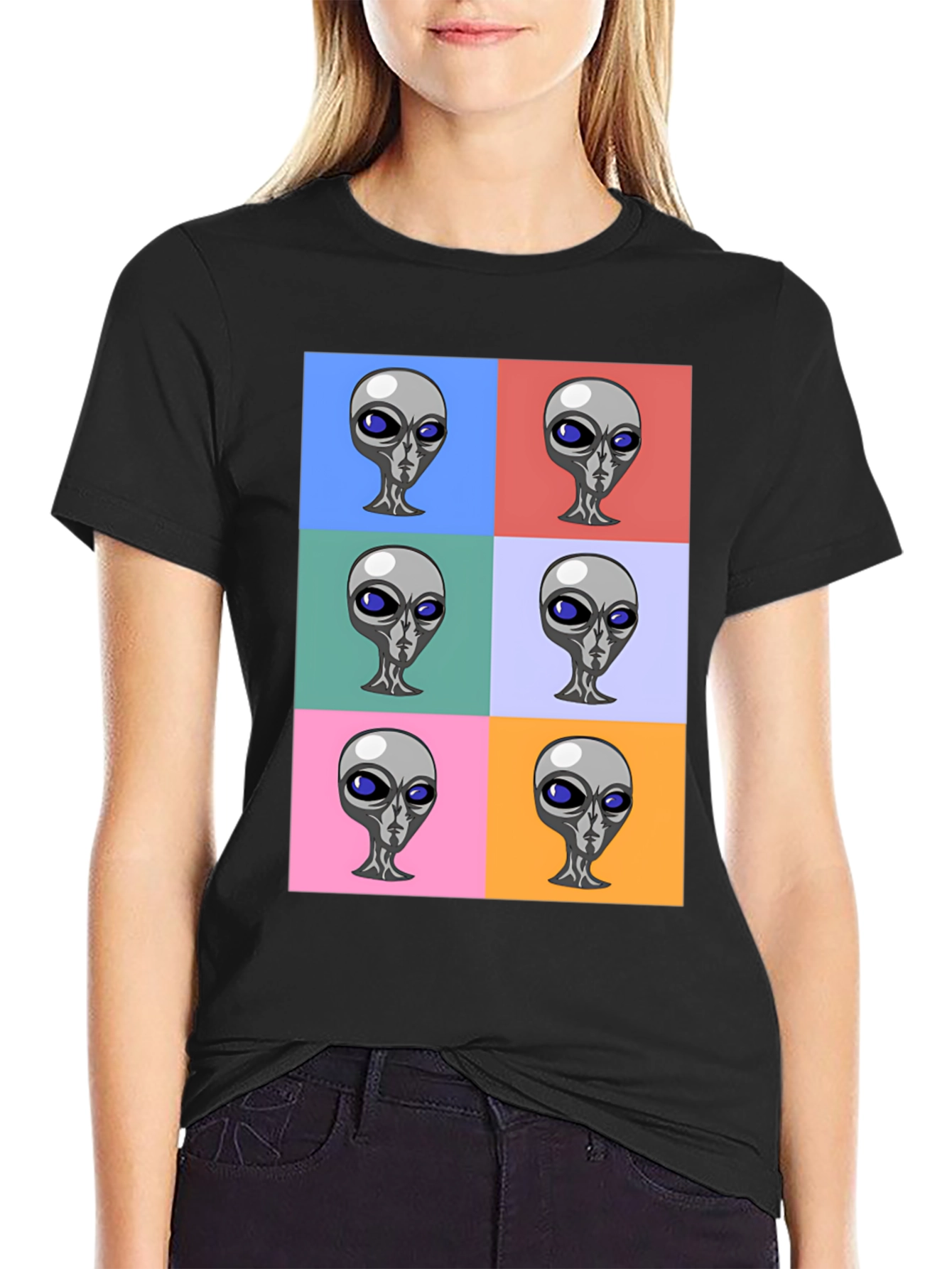 Alien Pop Art Graphic T-Shirt