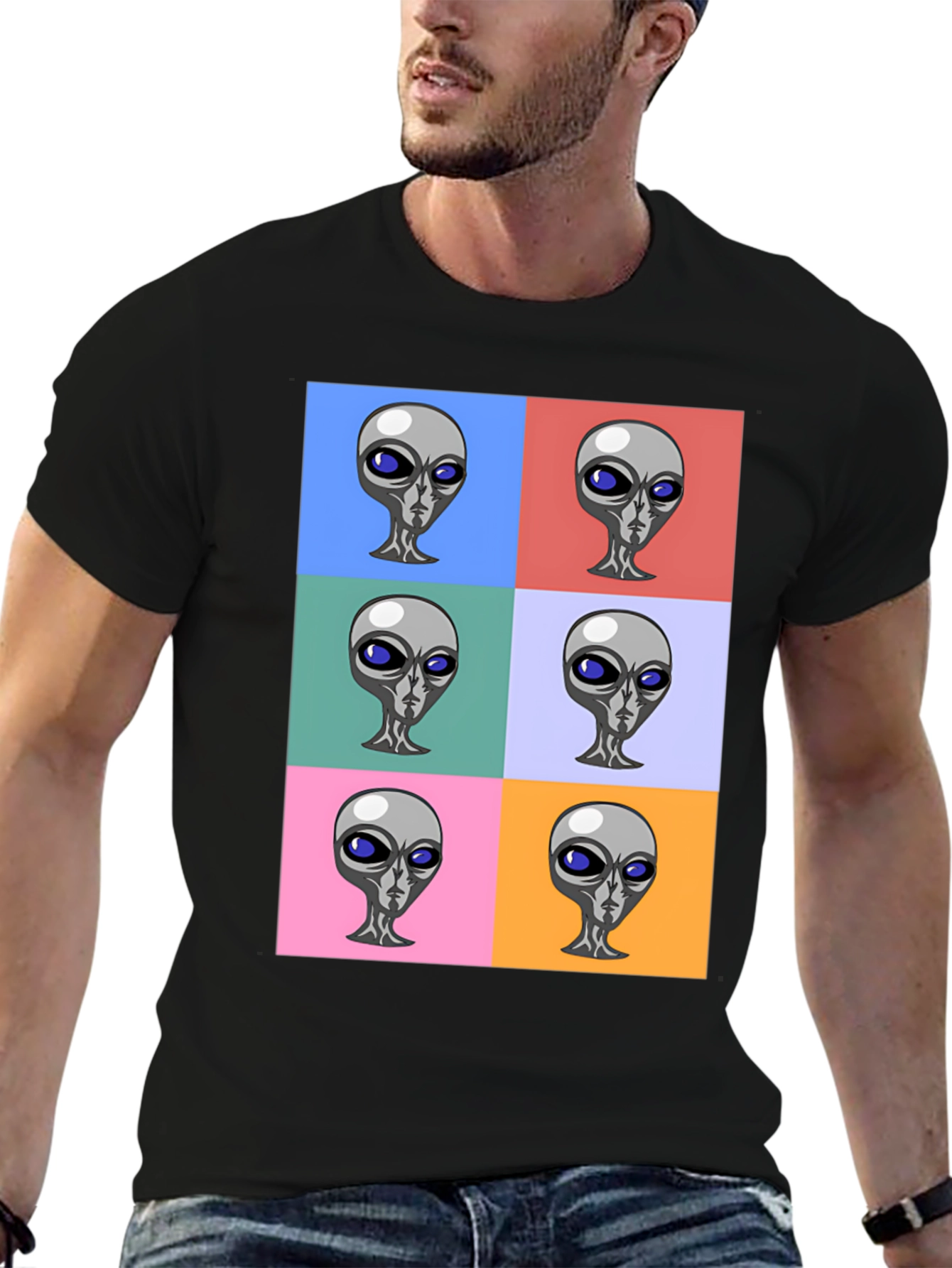 Alien Pop Art Graphic T-Shirt