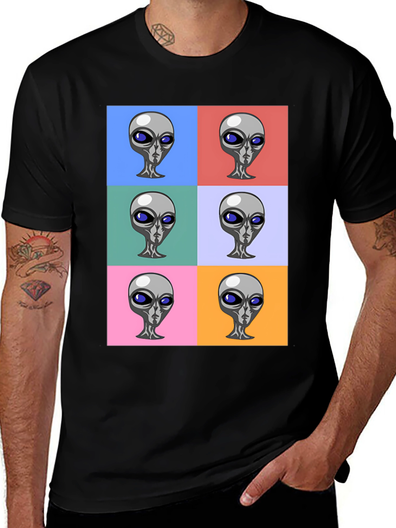 Alien Pop Art Graphic T-Shirt