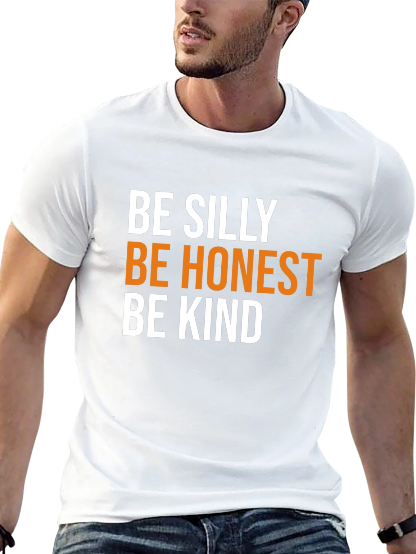 Be Silly Honest Kind Black Tee