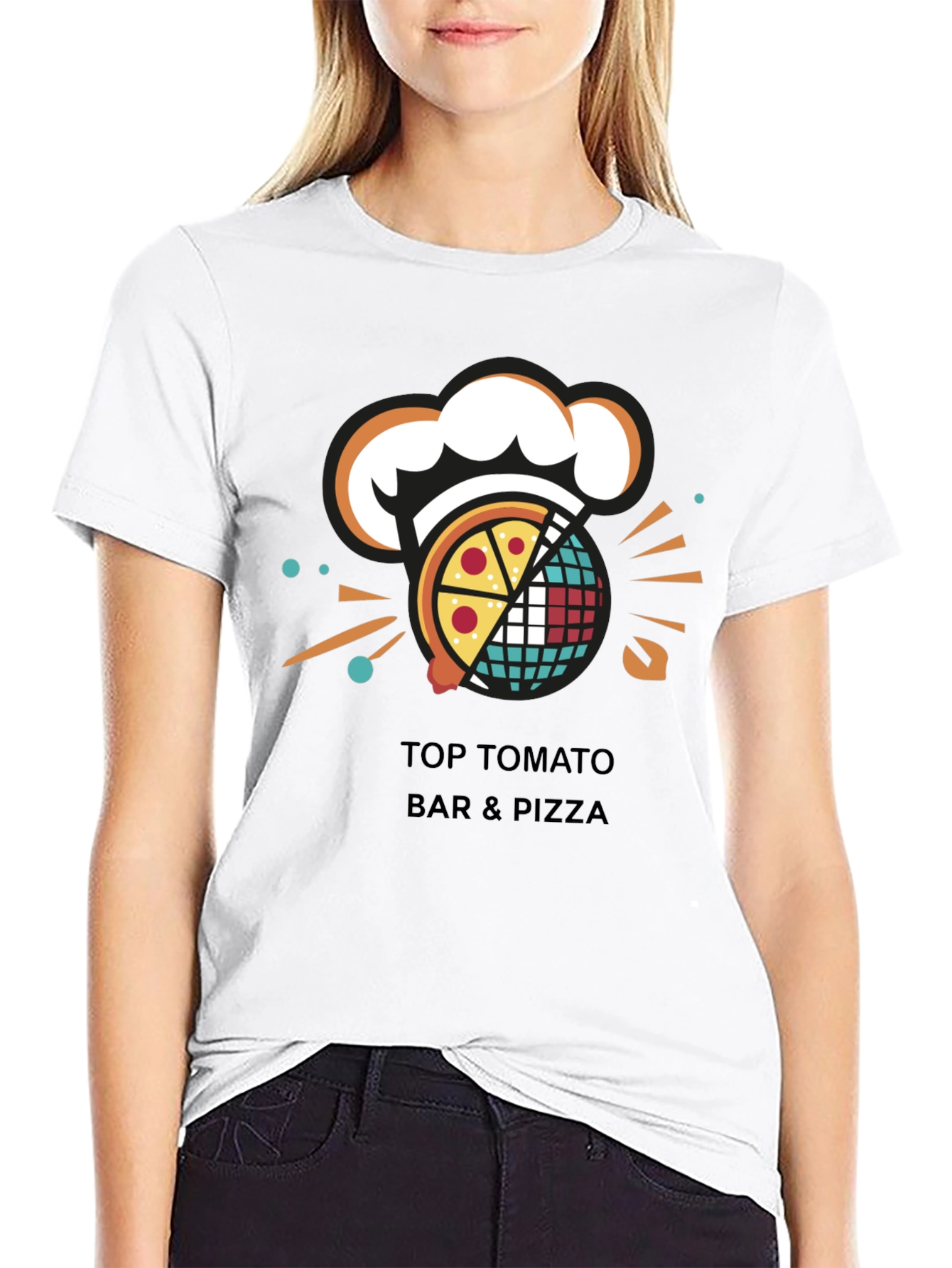 Top Tomato Bar & Pizza Graphic T-Shirt