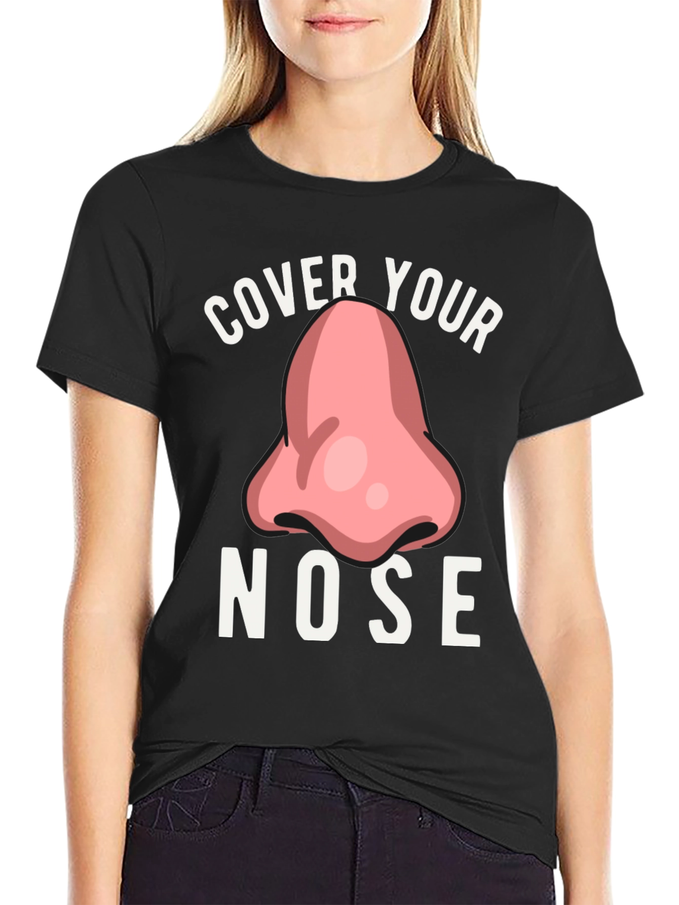 Cover Your Nose Graphic Tee - Funny T-Shirt
