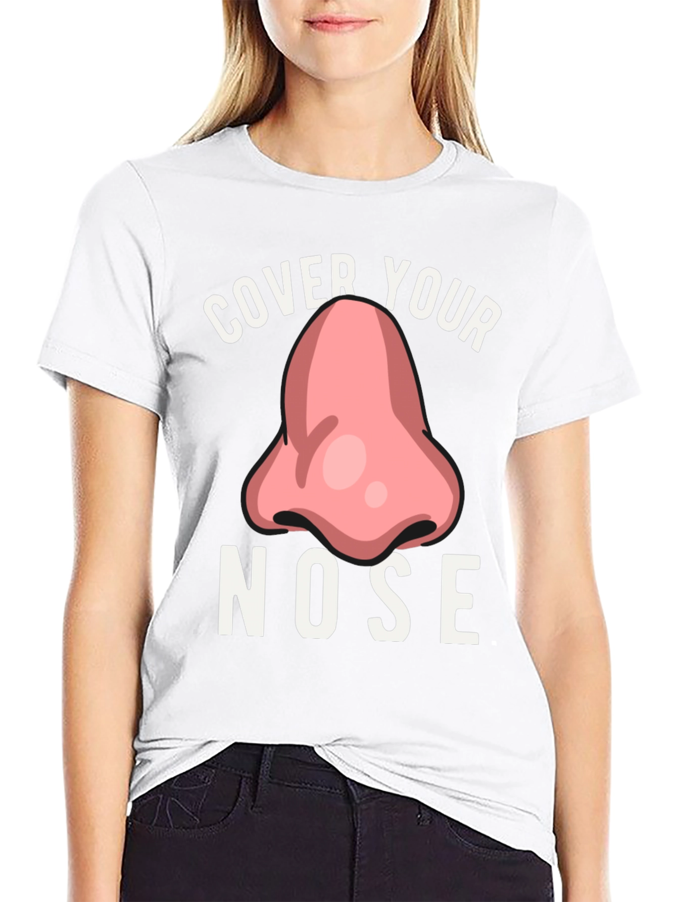 Cover Your Nose Graphic Tee - Funny T-Shirt