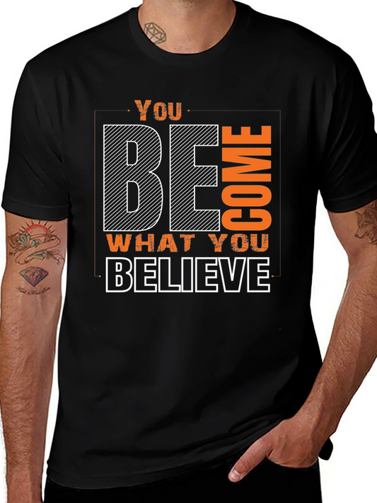 Motivational Graphic Tee: Believe & Become