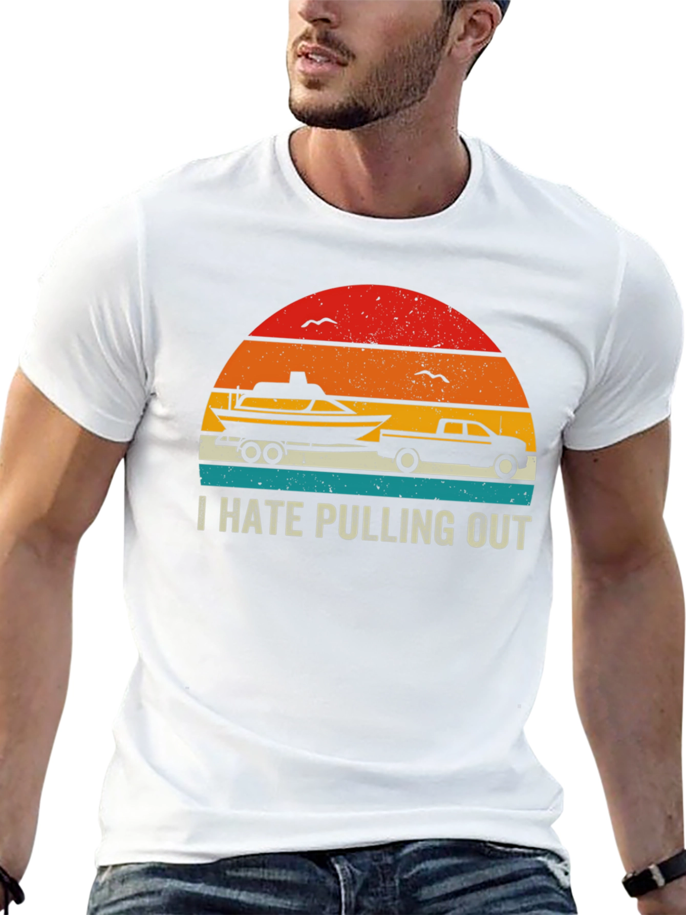 I Hate Pulling Out Boat & Truck Graphic Tee