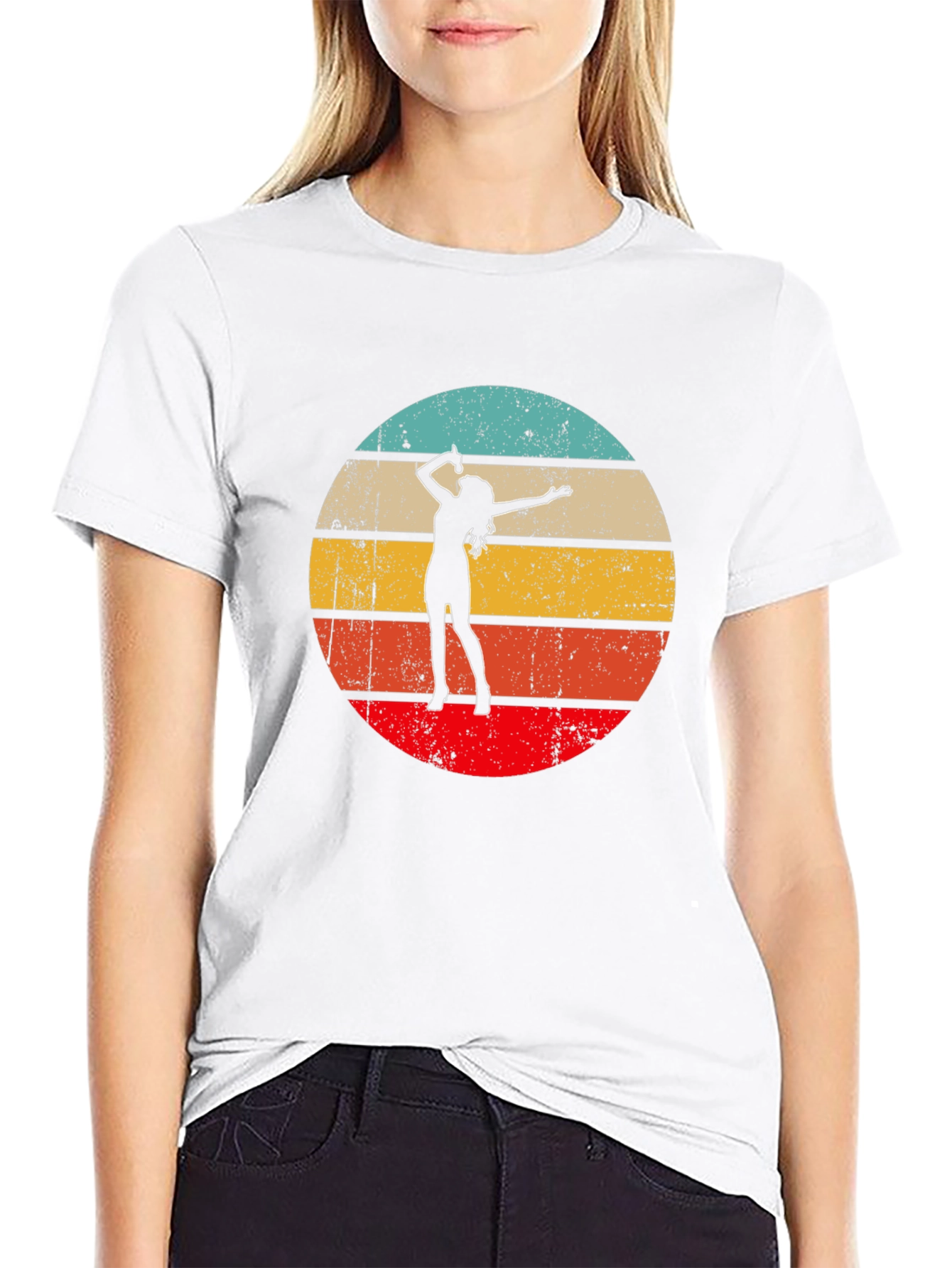 Retro Sunset Singer Black T-Shirt