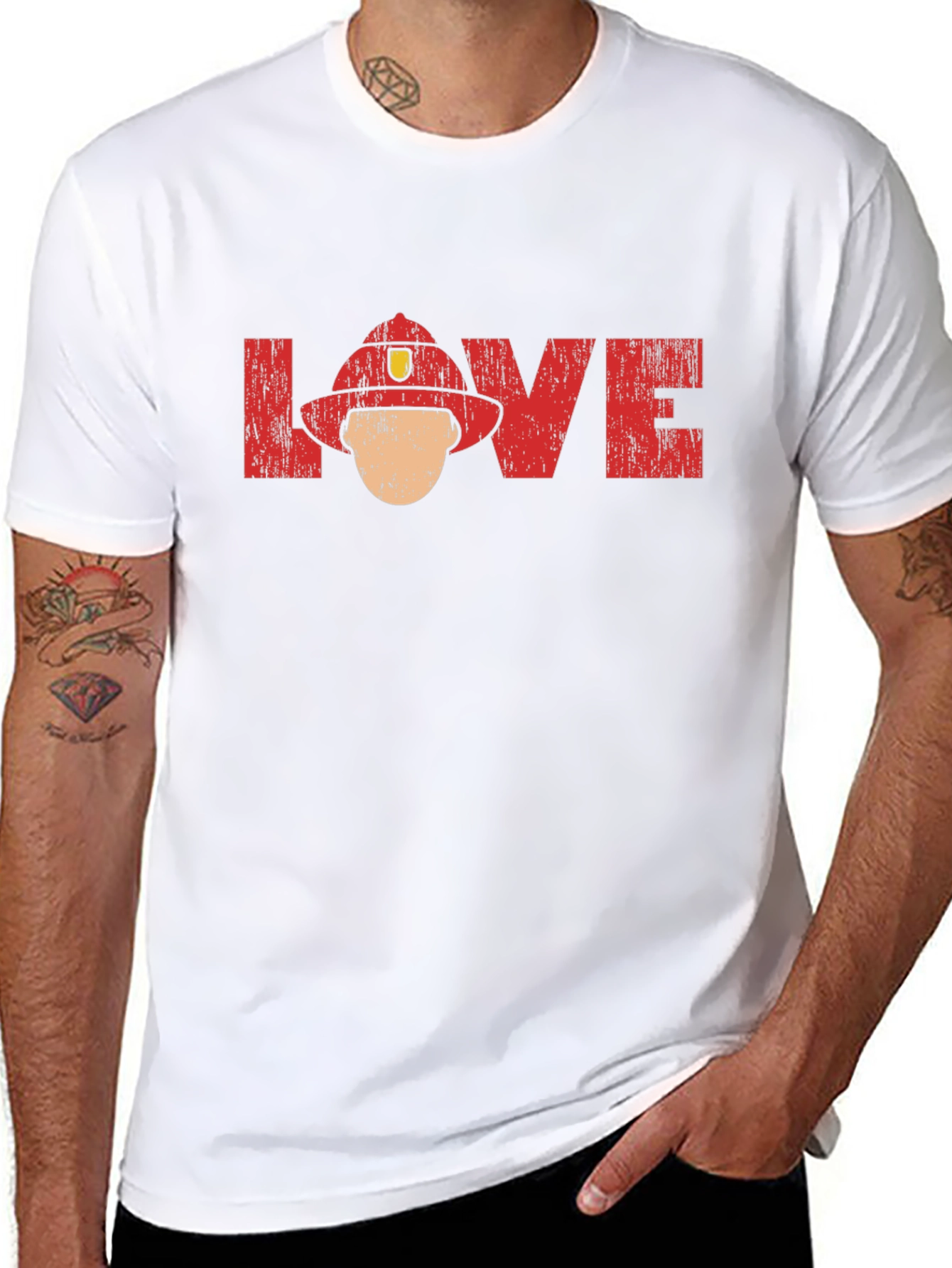 Firefighter Love Graphic T-Shirt