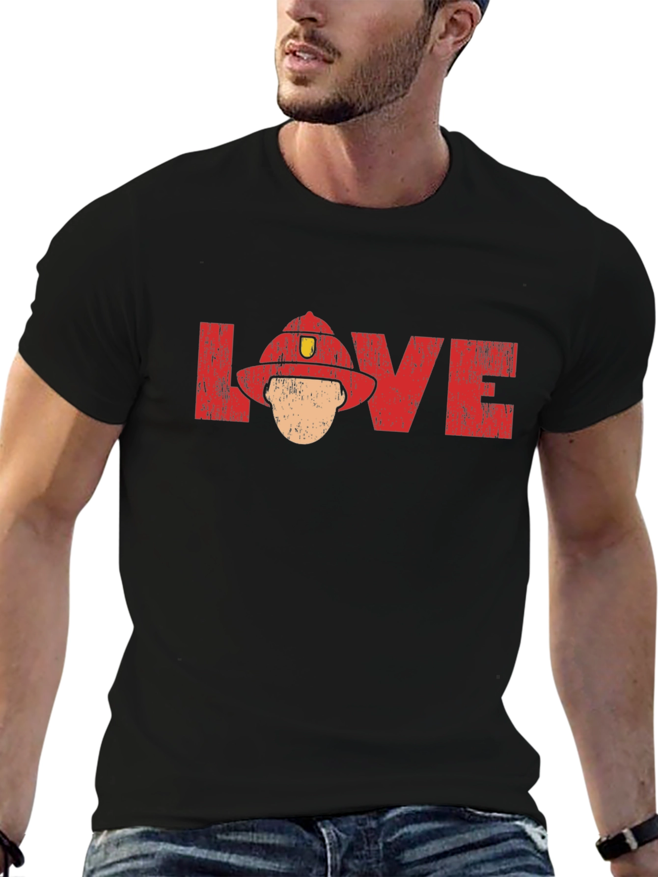 Firefighter Love Graphic T-Shirt