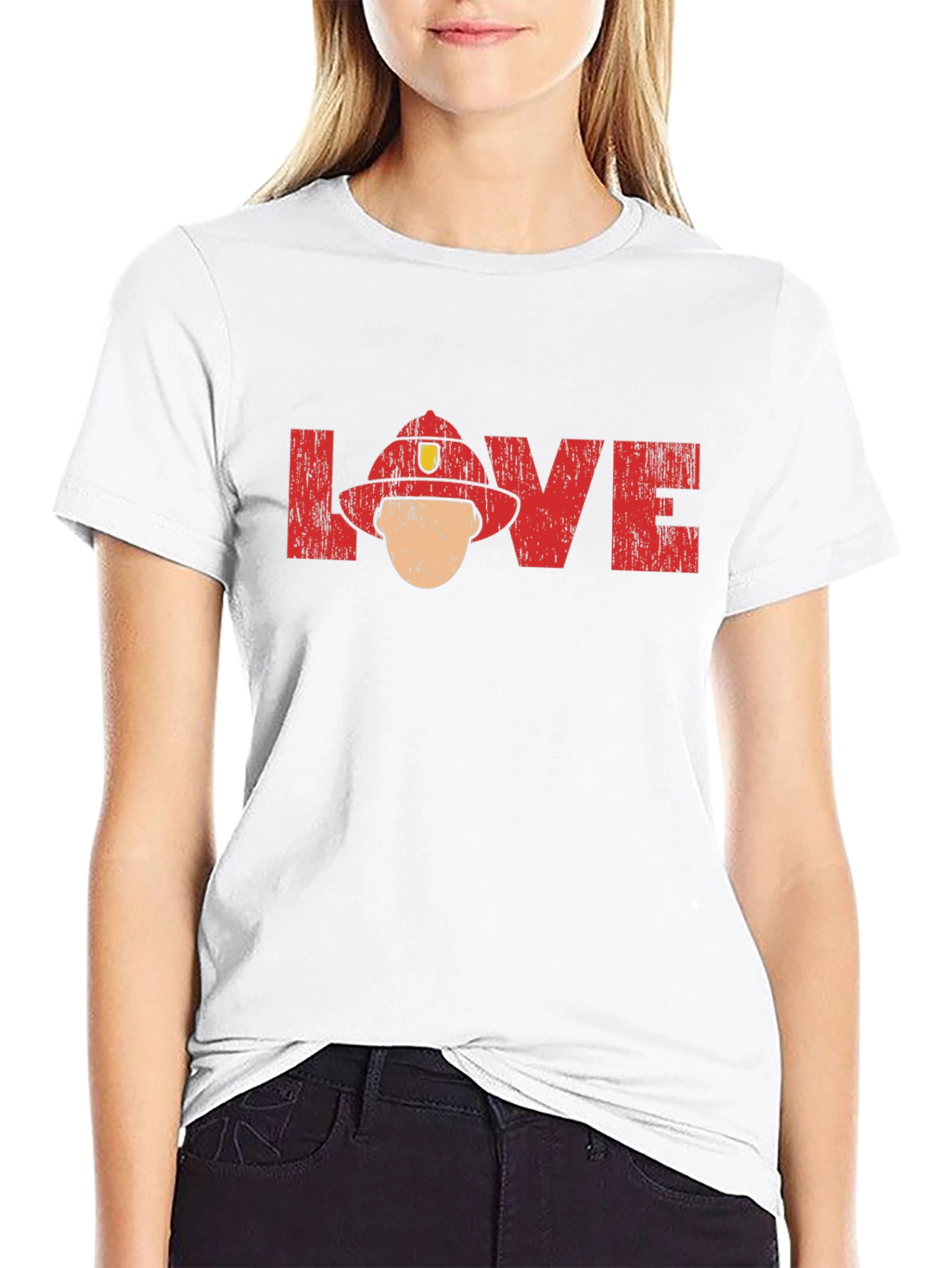Firefighter Love Graphic T-Shirt