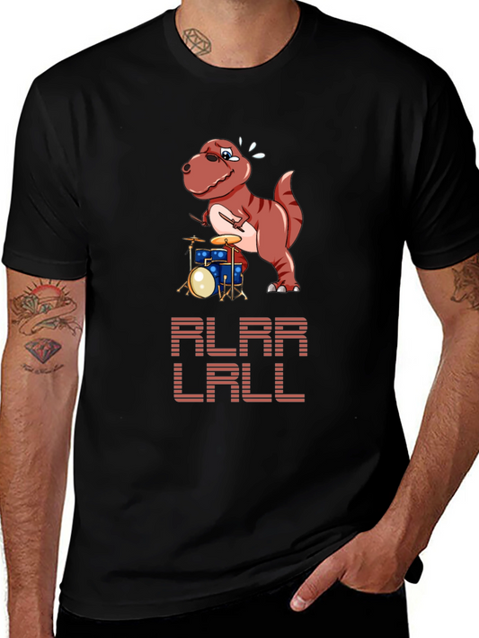 Dino Drummer T-Shirt - Rock and Roar!