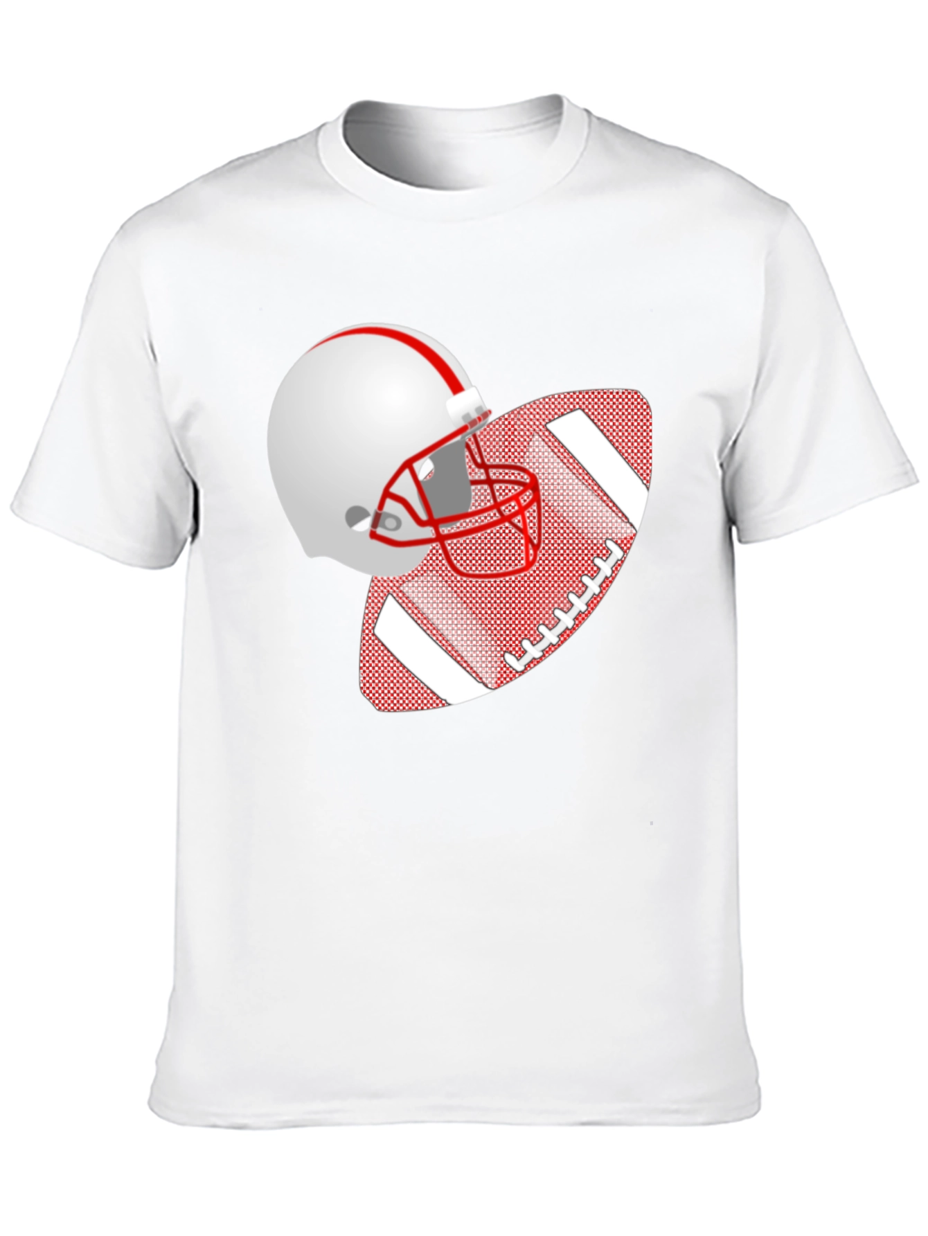 Football Helmet & Ball Graphic T-Shirt
