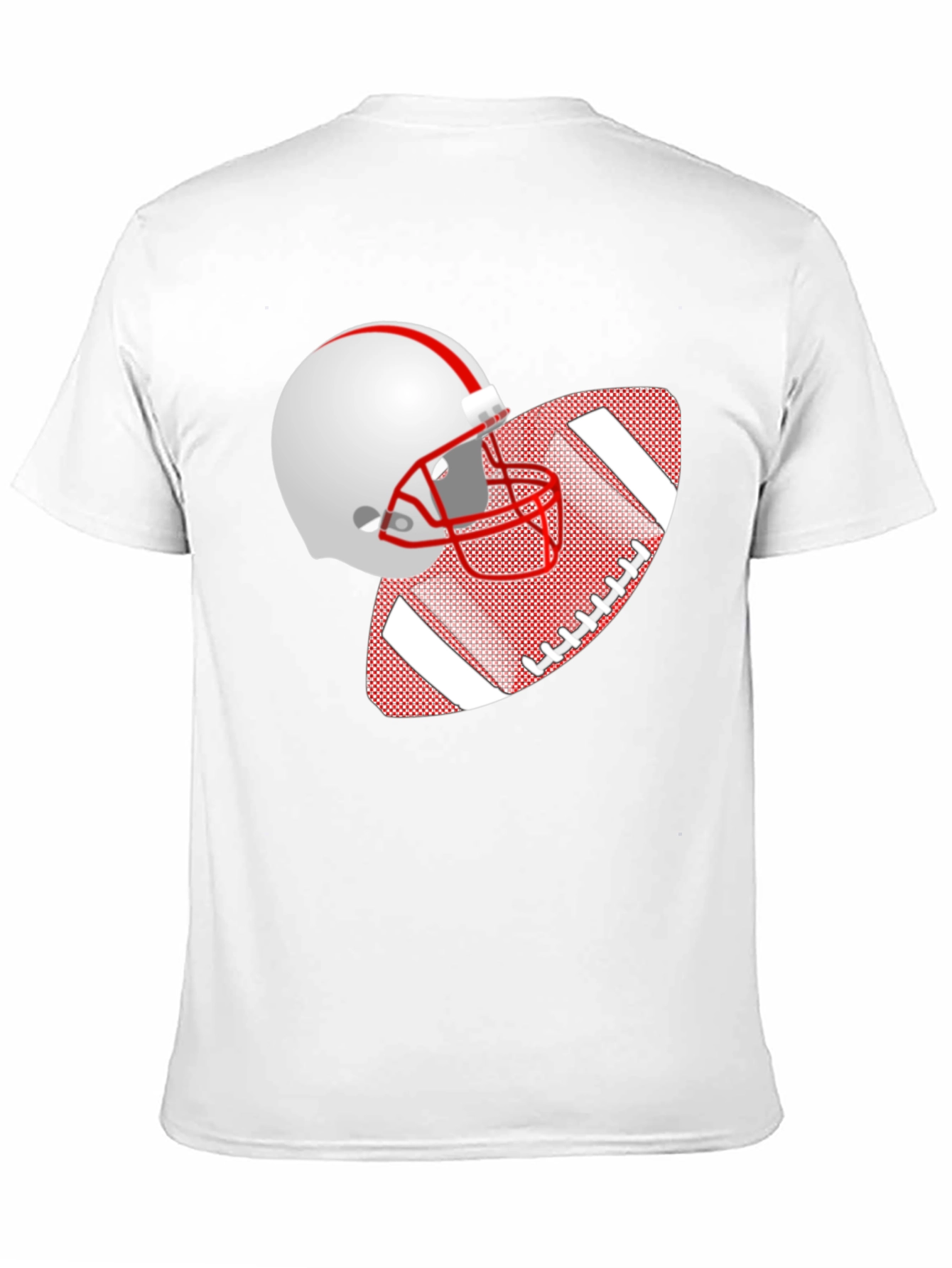 Football Helmet & Ball Graphic T-Shirt