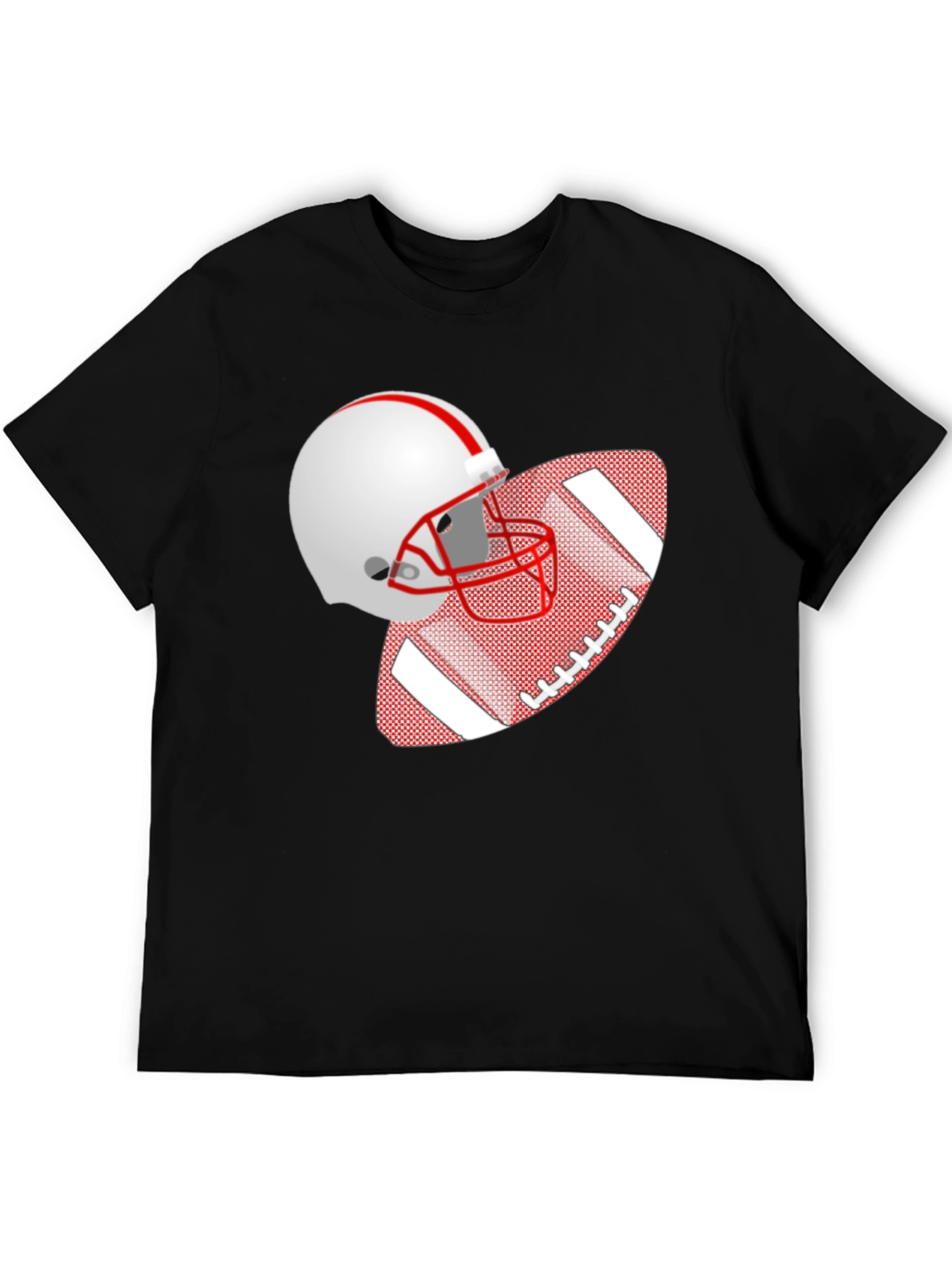 Football Helmet & Ball Graphic T-Shirt