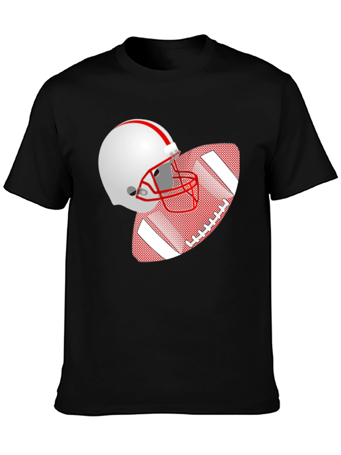 Football Helmet & Ball Graphic T-Shirt