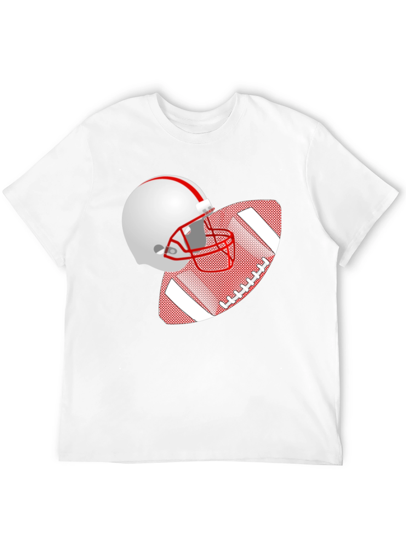 Football Helmet & Ball Graphic T-Shirt