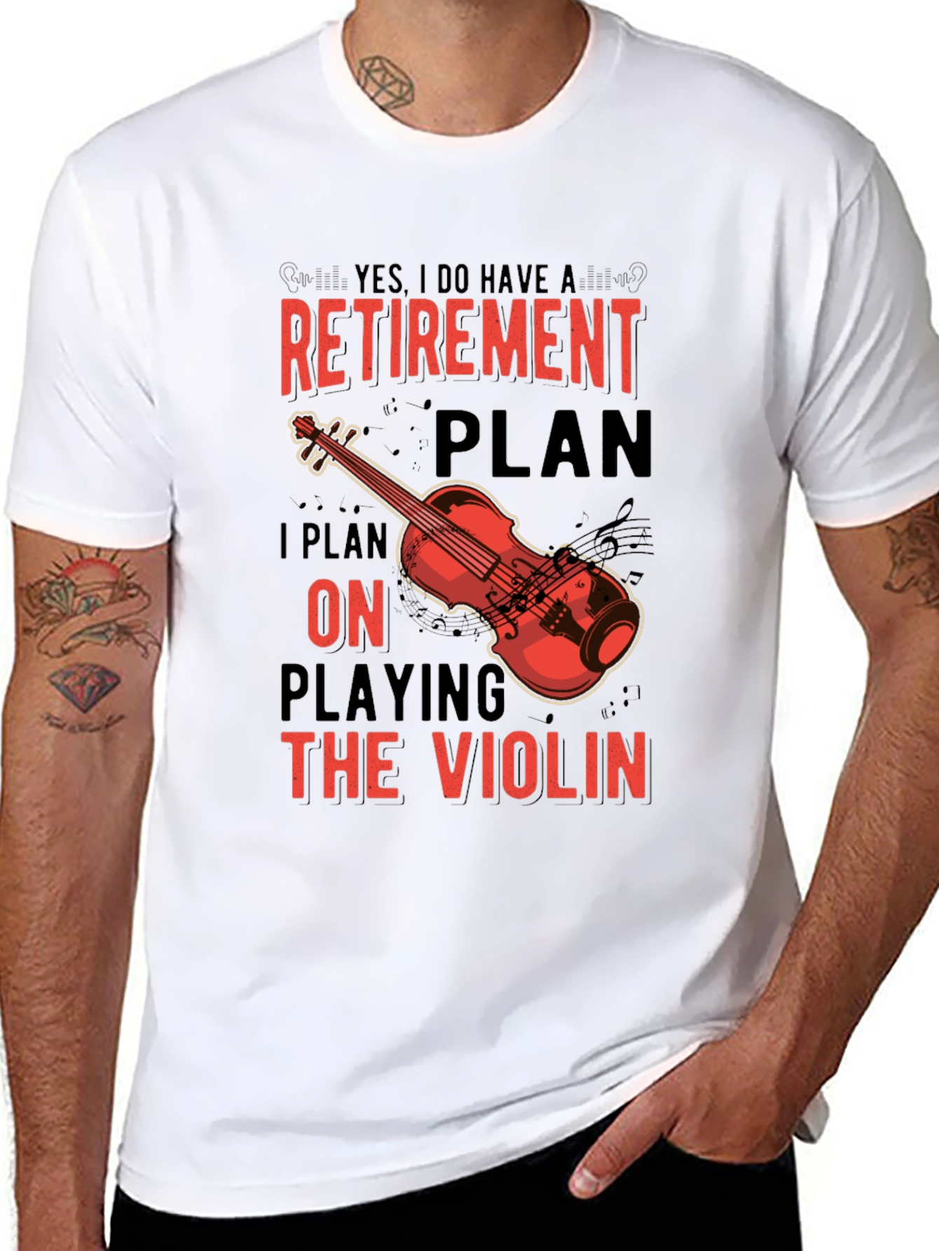 Retirement Violin Plan Graphic T-Shirt