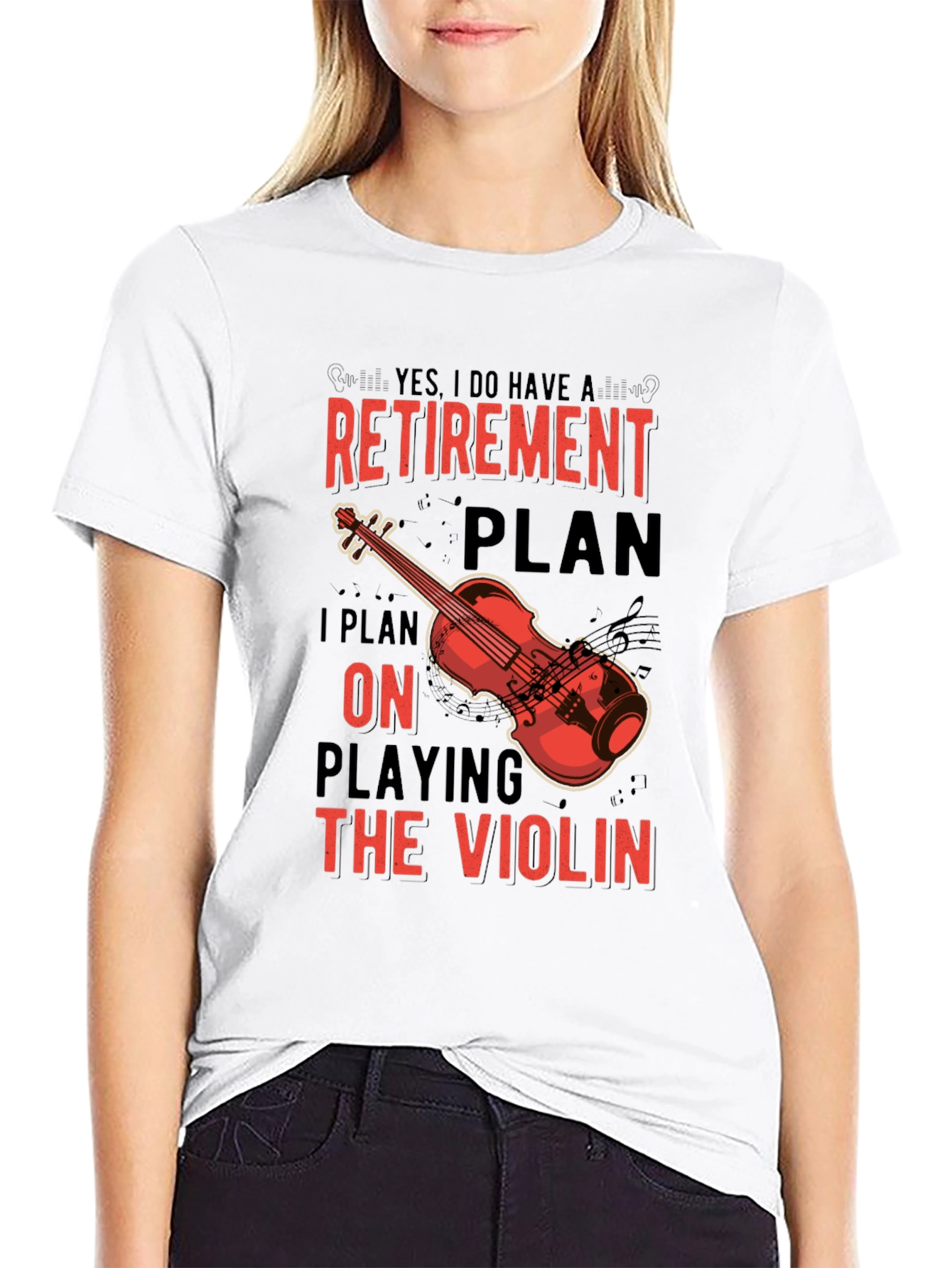 Retirement Violin Plan Graphic T-Shirt
