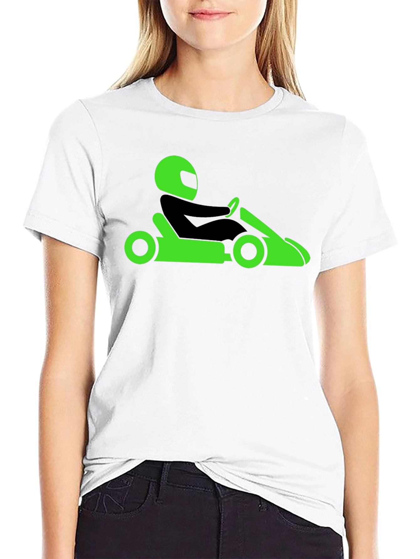 Go-Kart Racing Tee - Black Cotton T-Shirt