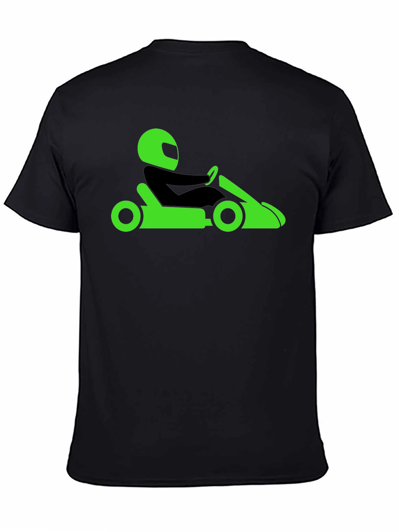 Go-Kart Racing Tee - Black Cotton T-Shirt