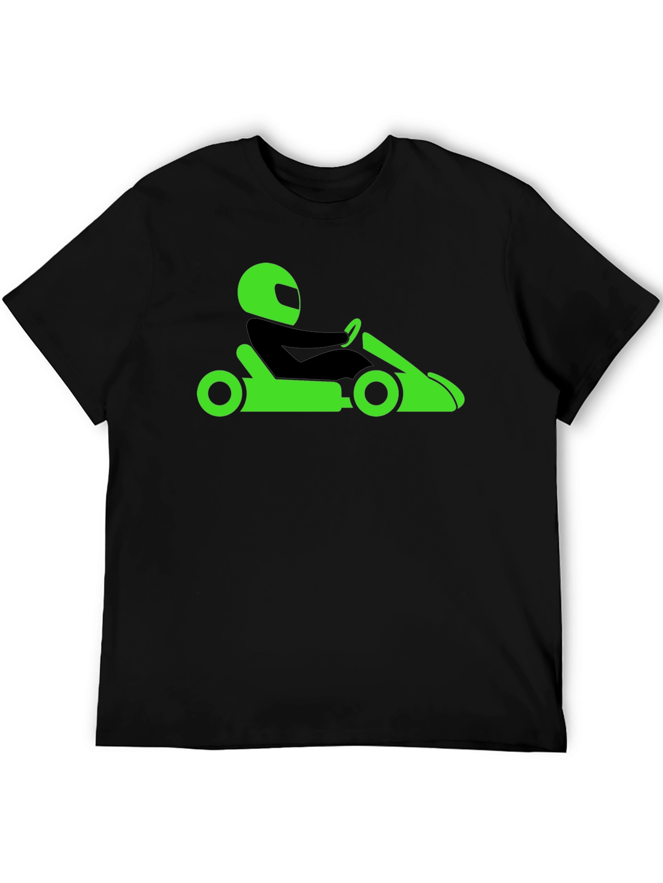 Go-Kart Racing Tee - Black Cotton T-Shirt