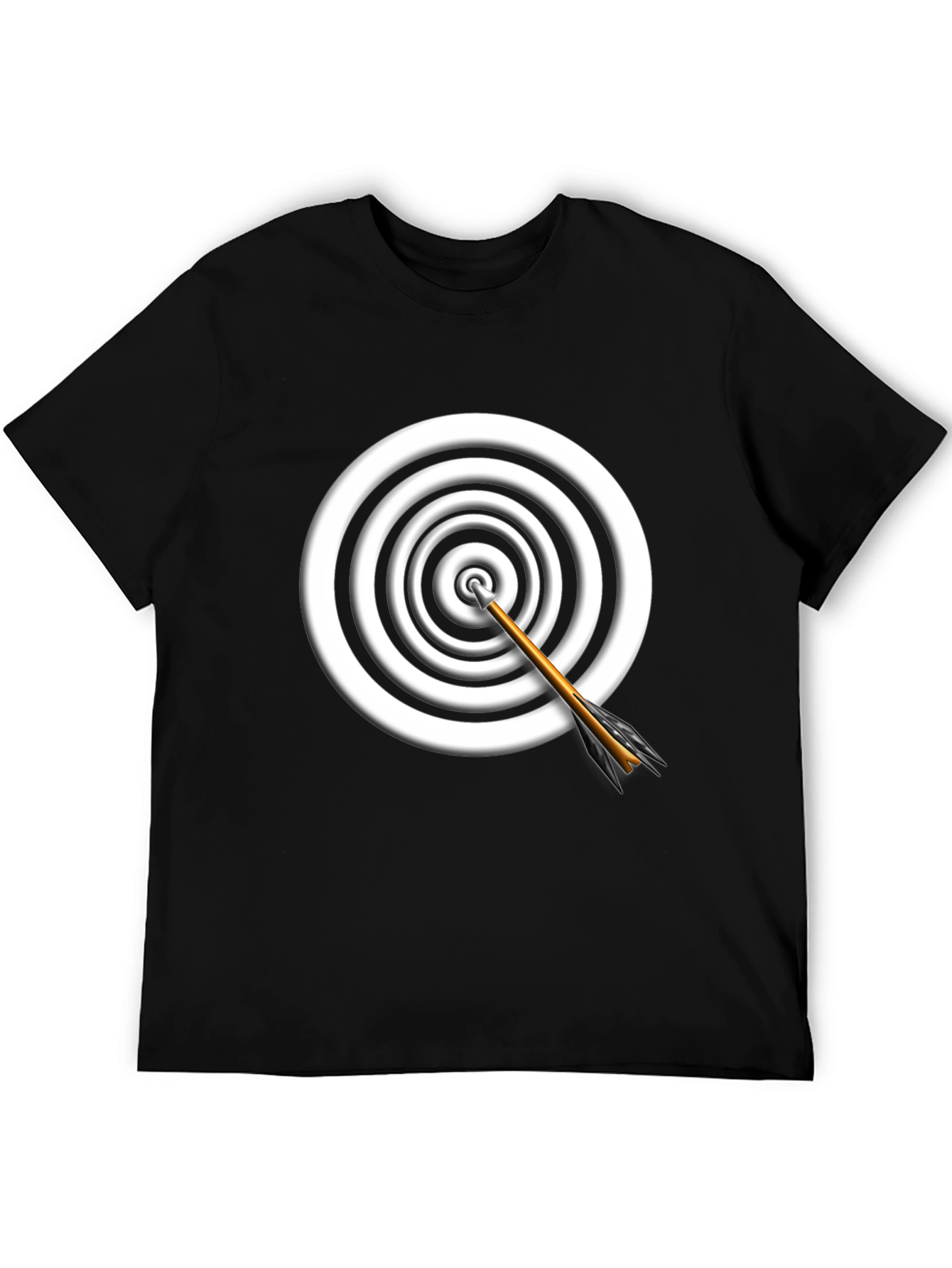 Target Arrow Graphic Tee - Black Cotton Comfort