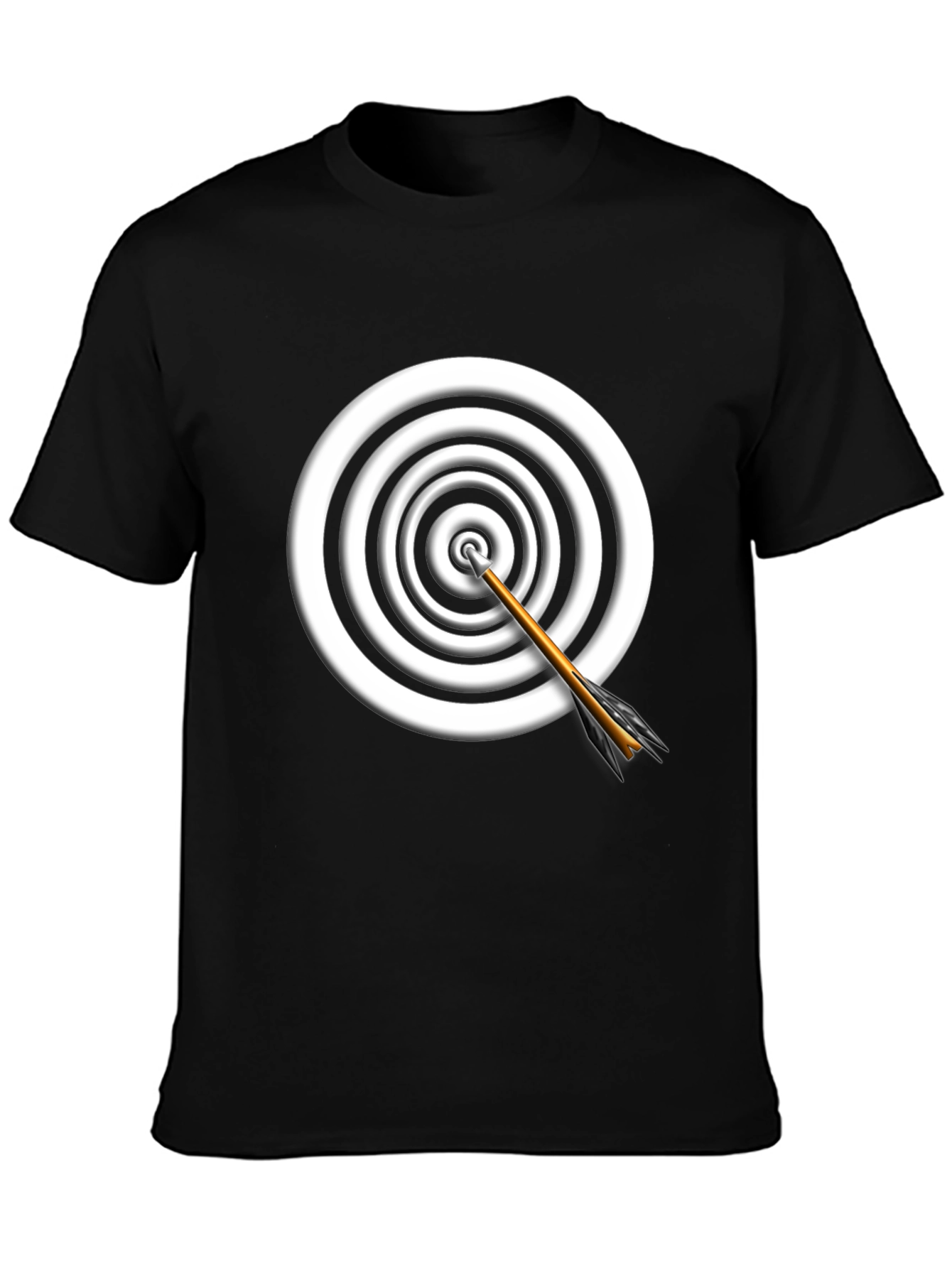 Target Arrow Graphic Tee - Black Cotton Comfort