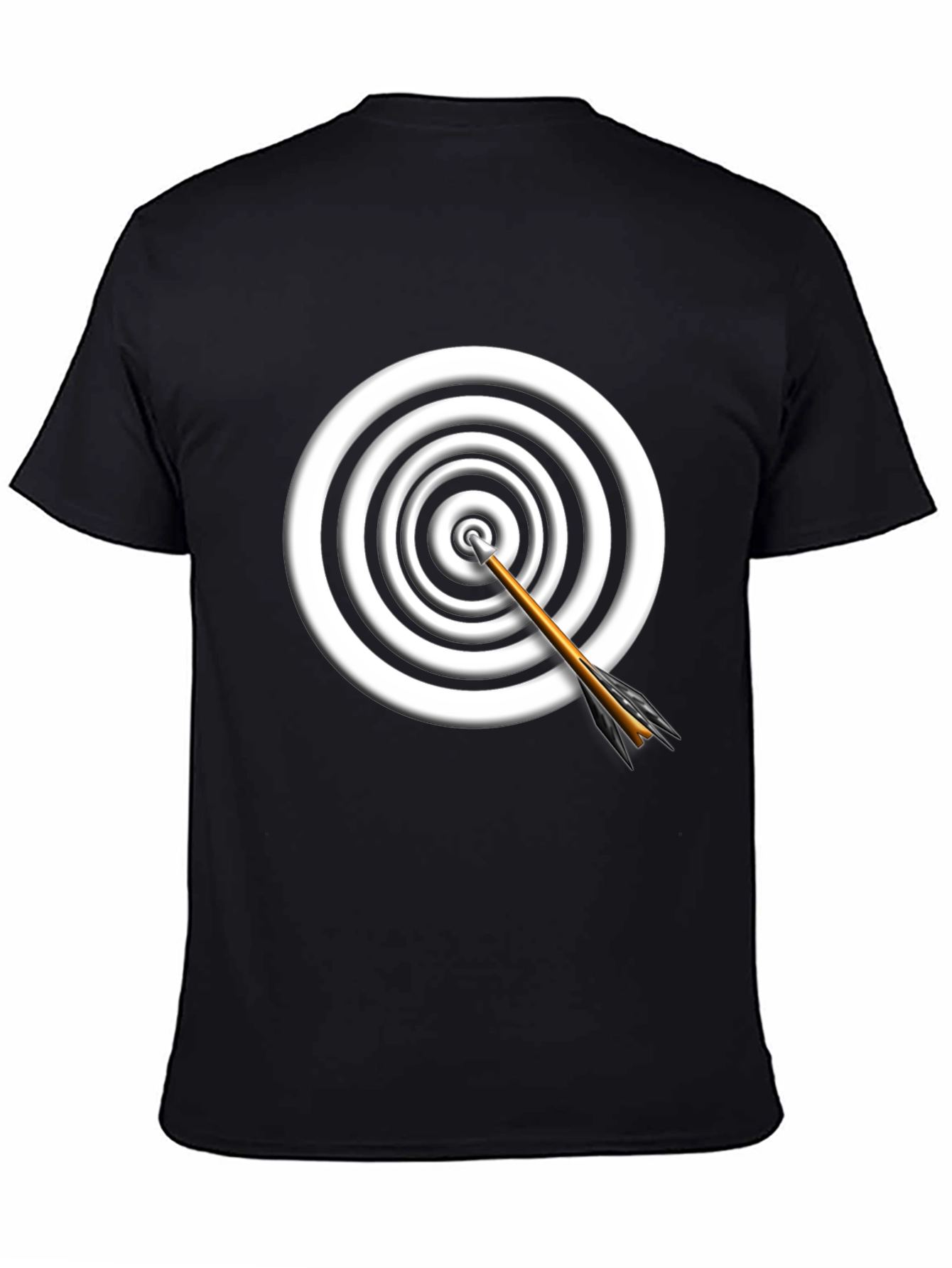 Target Arrow Graphic Tee - Black Cotton Comfort