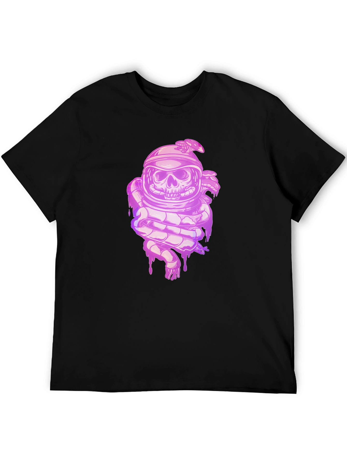 Skull Astronaut Graphic Tee - Black