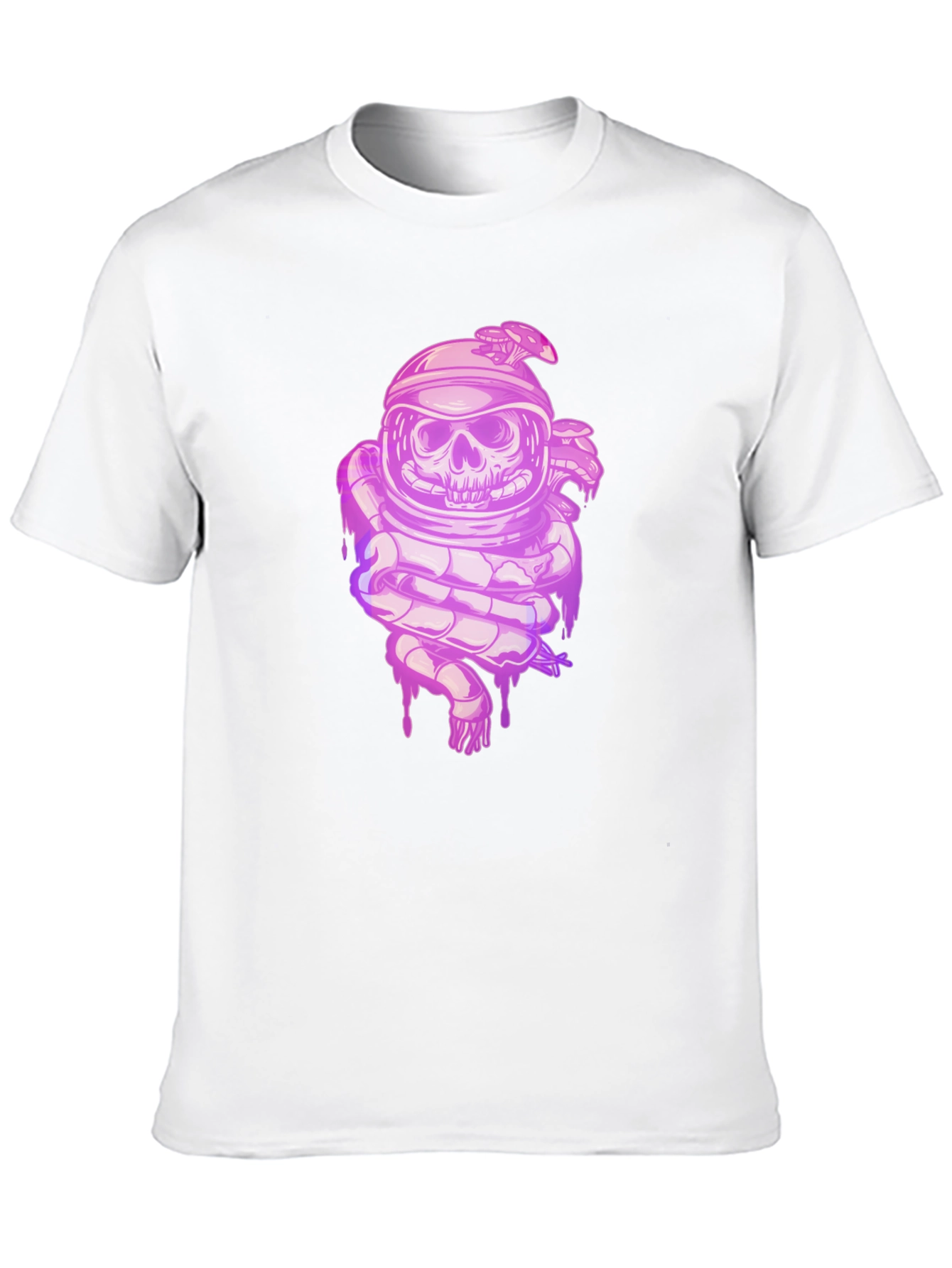 Skull Astronaut Graphic Tee - Black