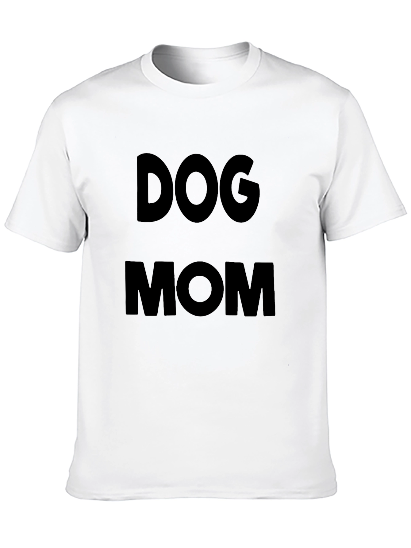 Dog Mom Graphic Tee - Black Cotton T-Shirt