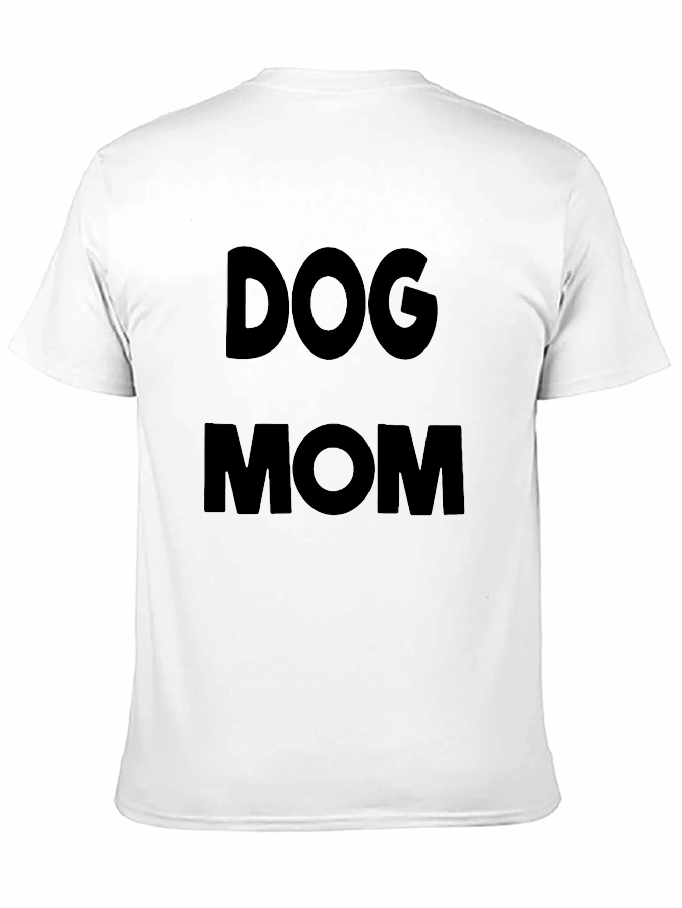 Dog Mom Graphic Tee - Black Cotton T-Shirt
