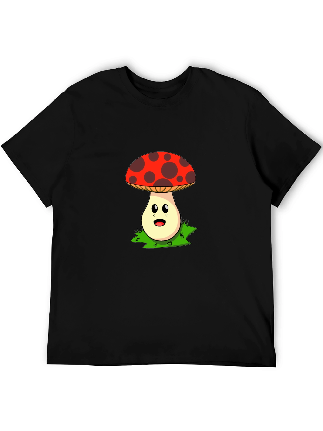 Cartoon Mushroom Graphic T-Shirt