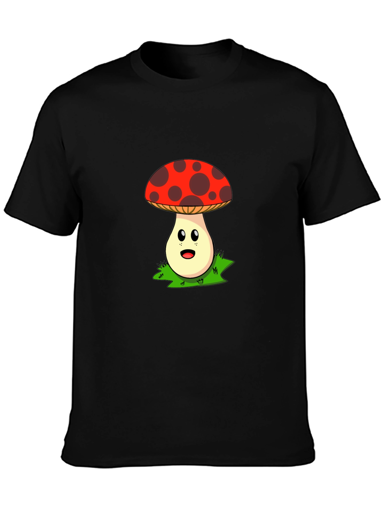Cartoon Mushroom Graphic T-Shirt