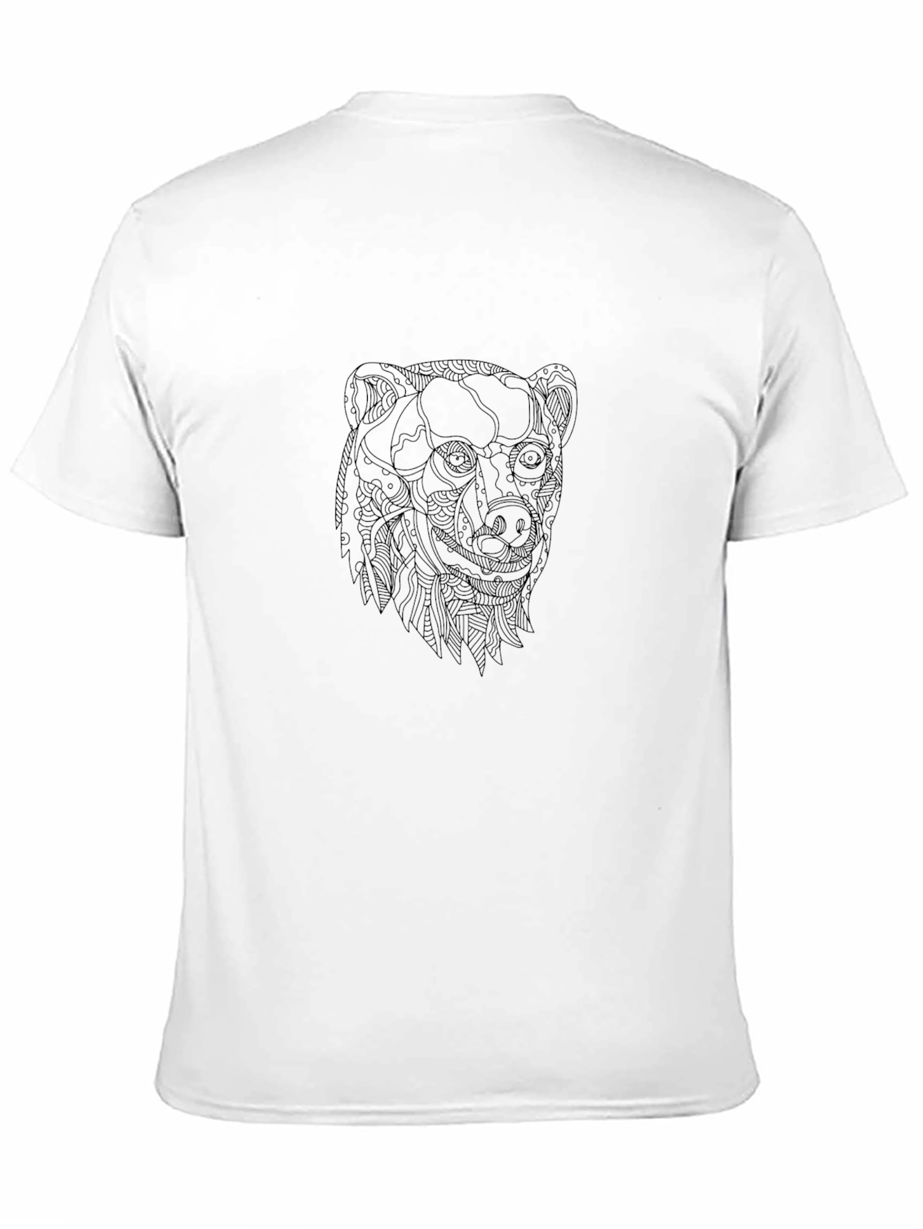 Mens Black T-Shirt with Bear Graphic