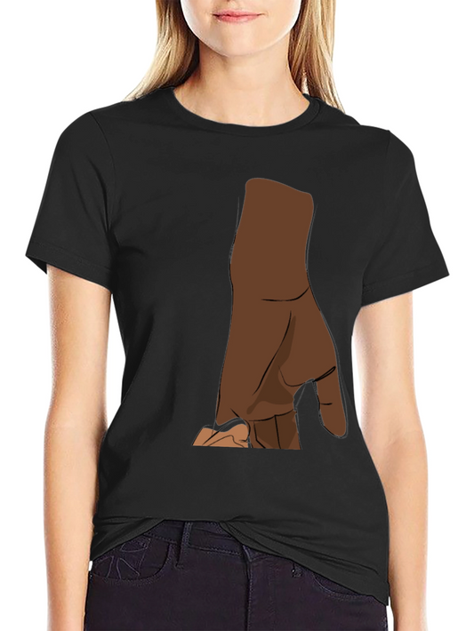 Black T-Shirt with Hand Graphic