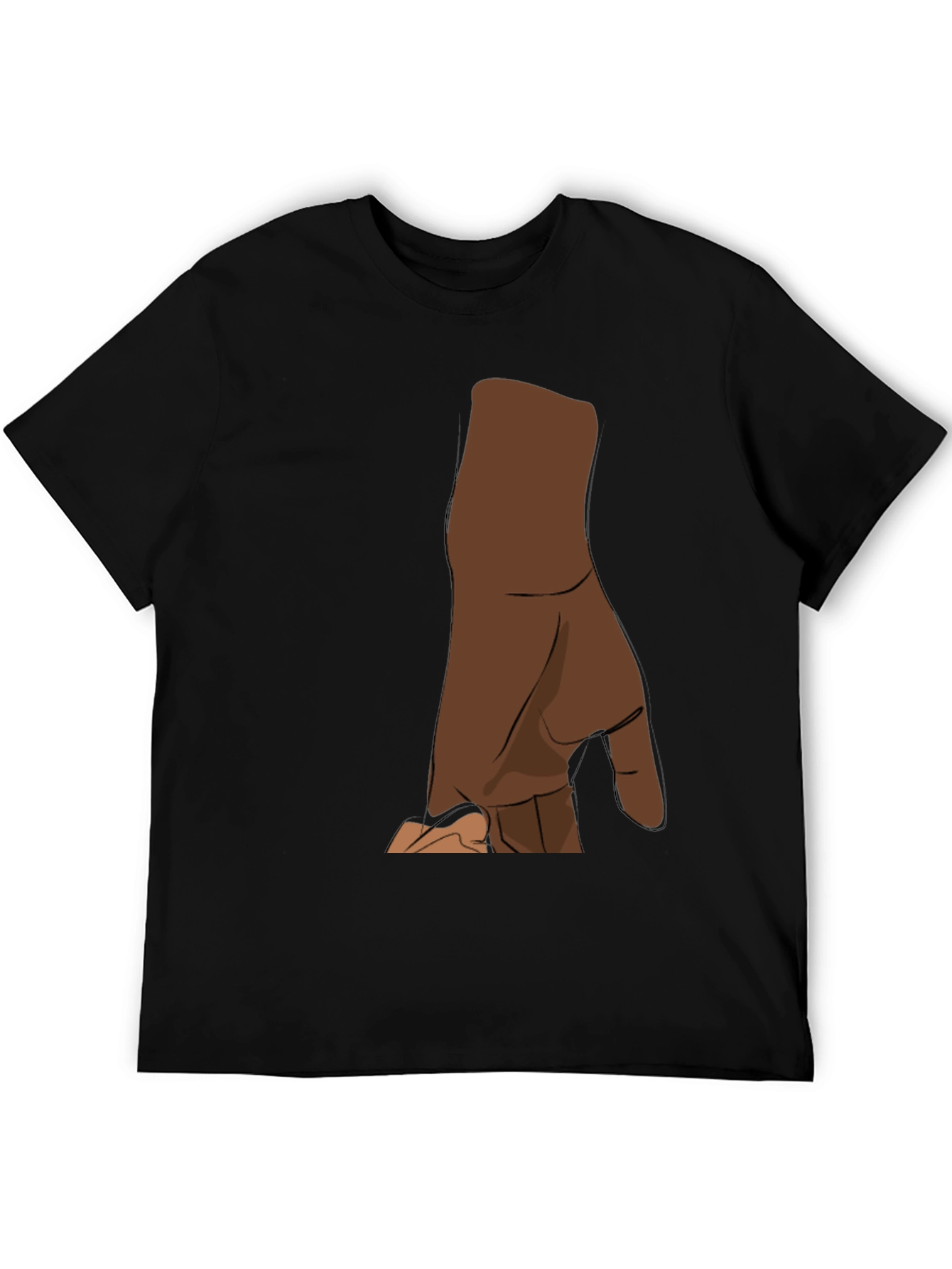 Black T-Shirt with Hand Graphic