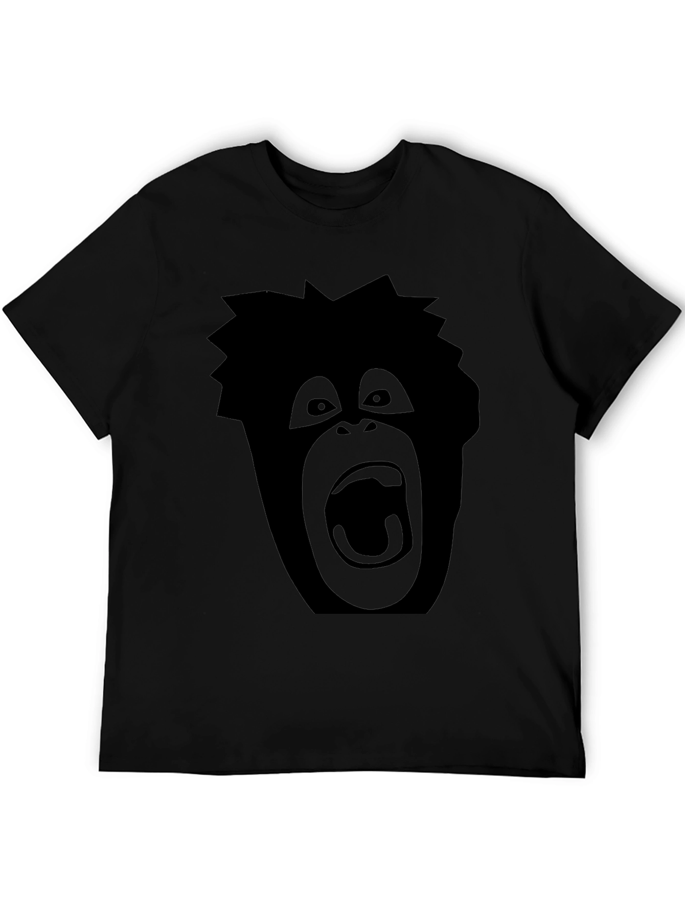 Screaming Ape Graphic Tee - Black Cotton T-Shirt