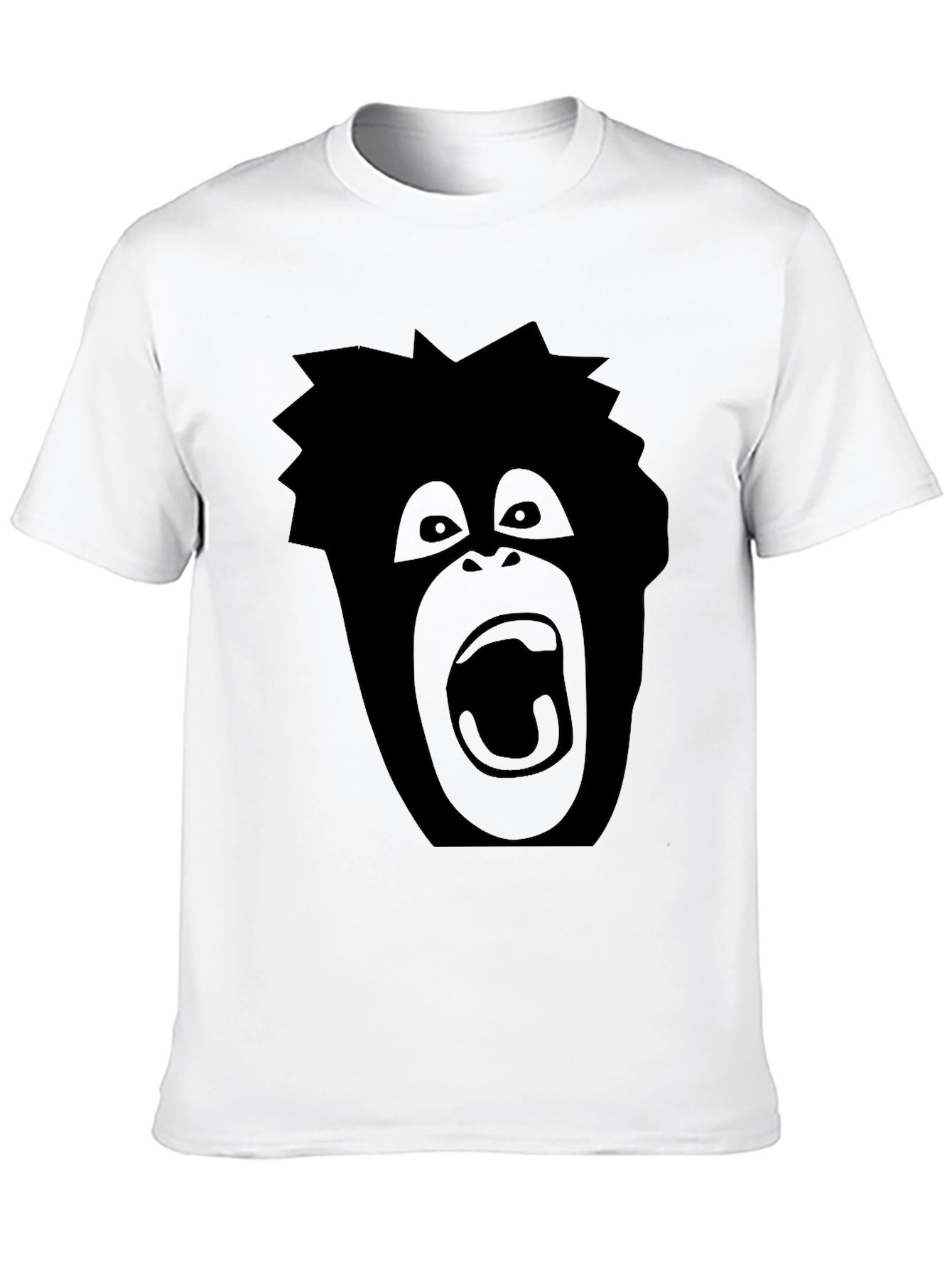 Screaming Ape Graphic Tee - Black Cotton T-Shirt