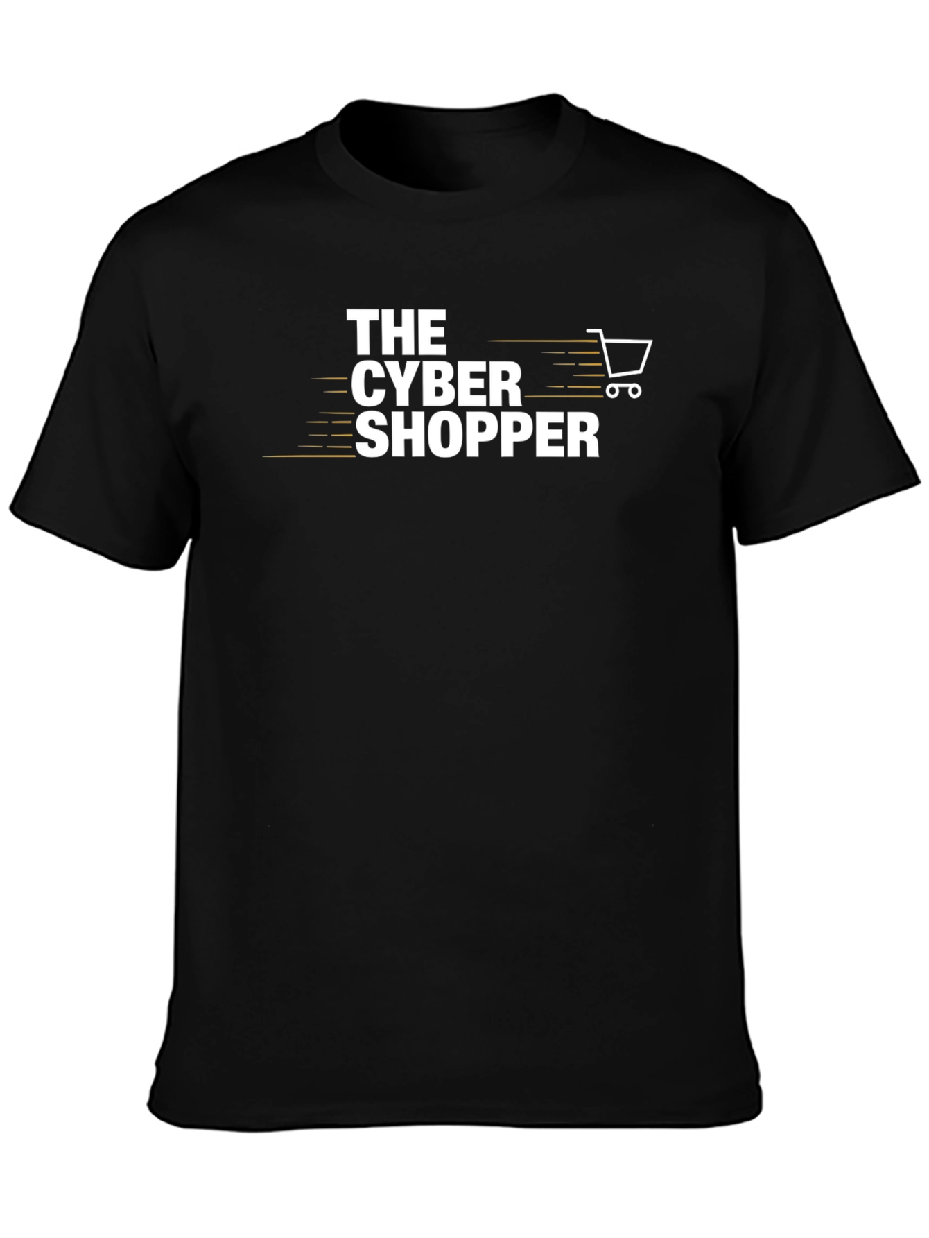 The Cyber Shopper Black Graphic T-Shirt