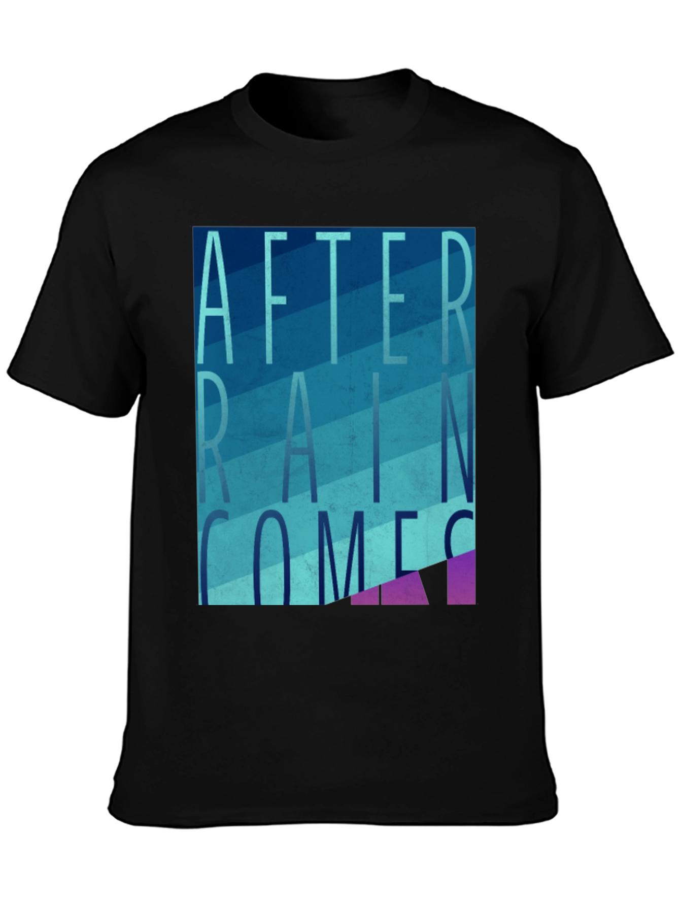 After Rain Comes T-Shirt Graphic Tee Mens Black Shirt