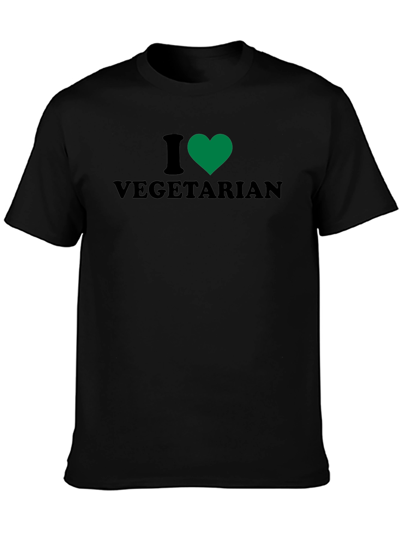 I Heart Vegetarian Black T-Shirt