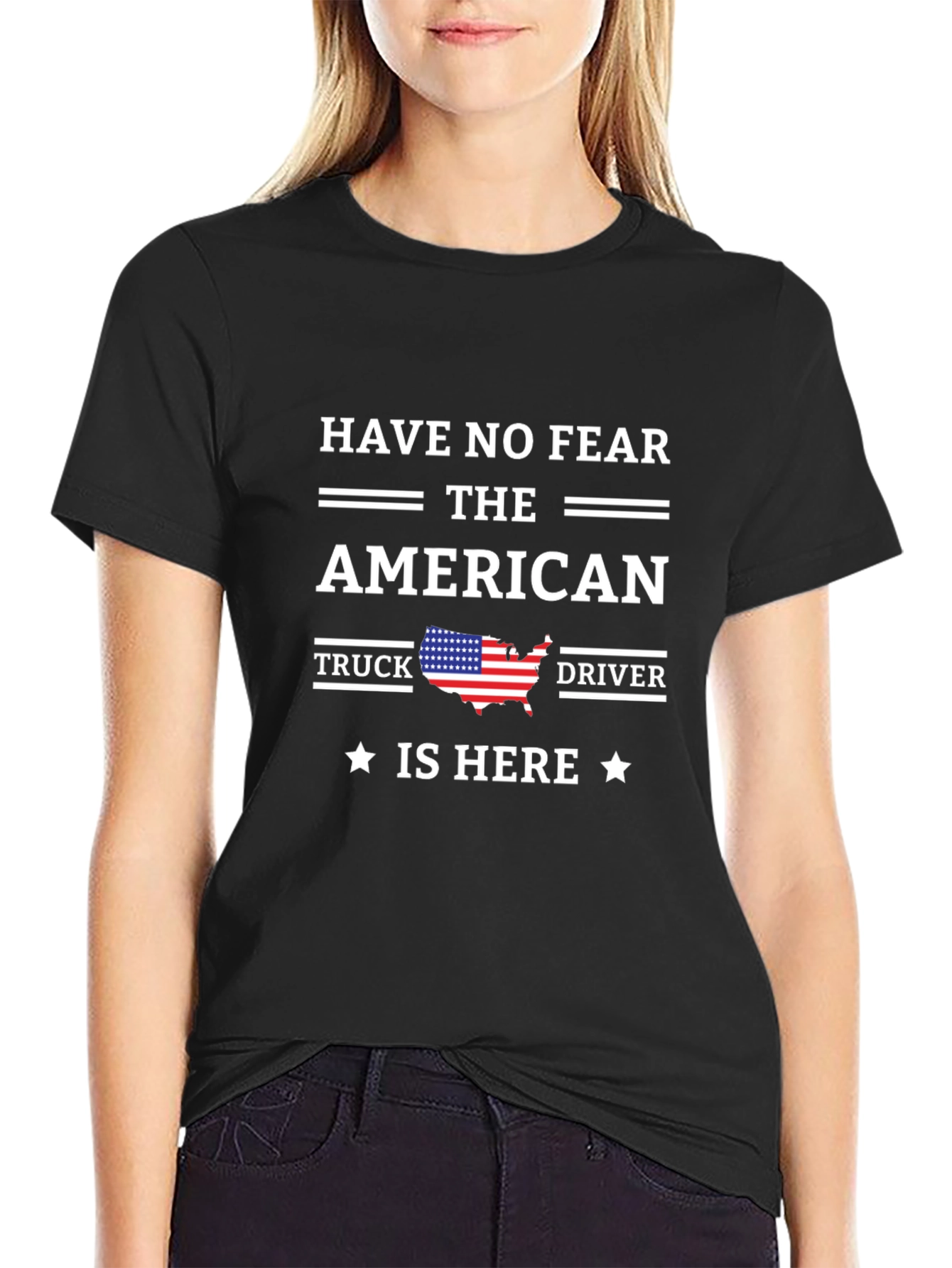 American Truck Driver T-Shirt - Patriotic Pride