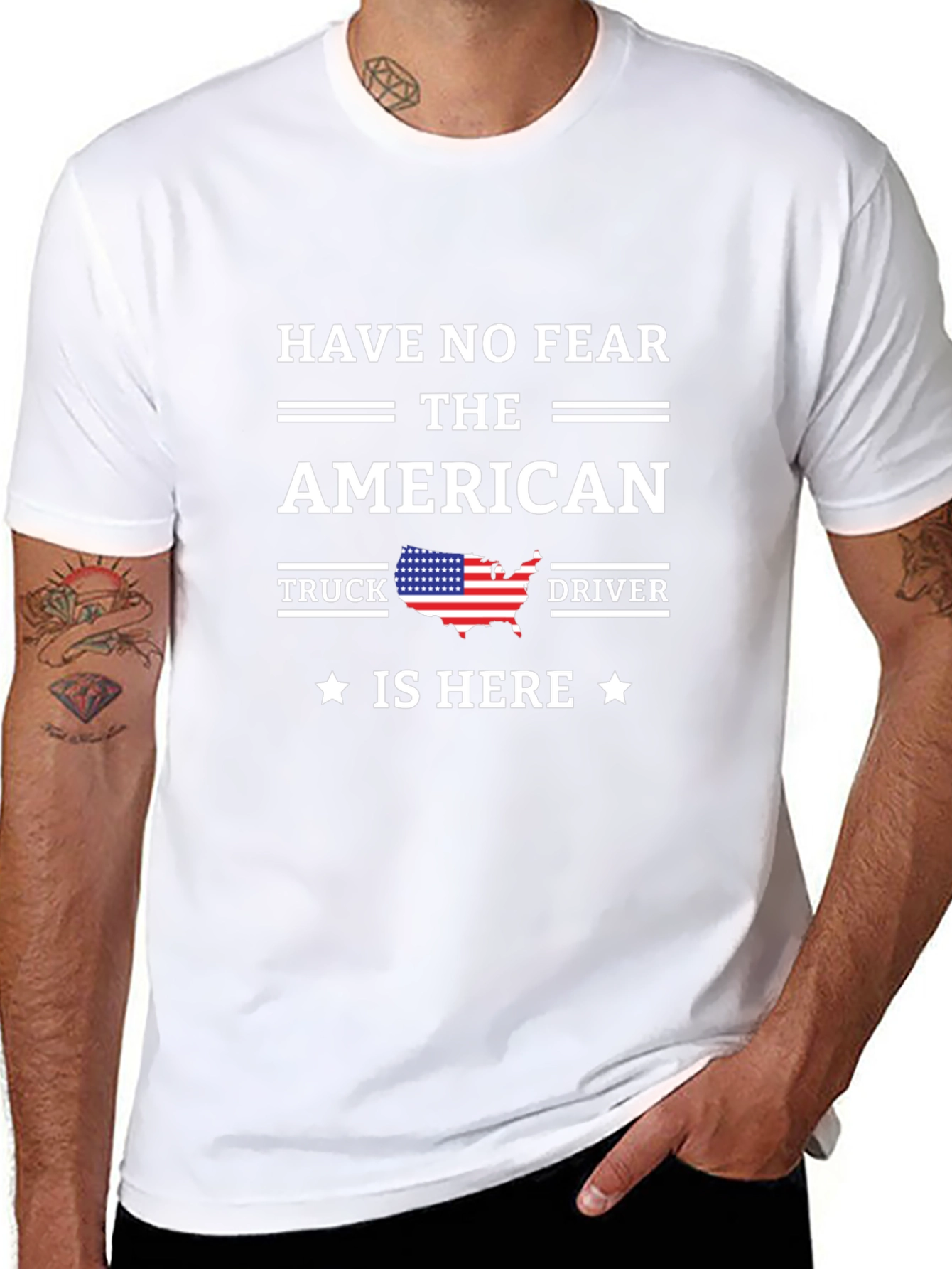 American Truck Driver T-Shirt - Patriotic Pride