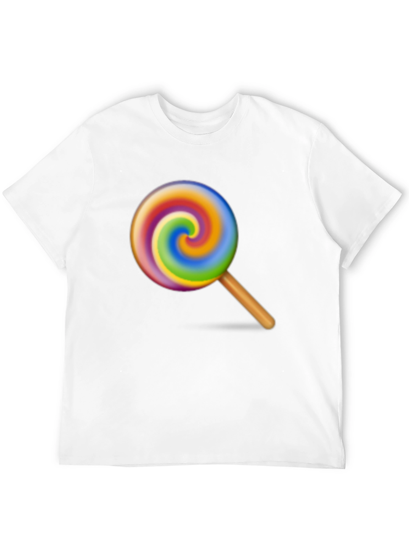 Rainbow Swirl Lollipop Graphic Tee - Casual Comfort