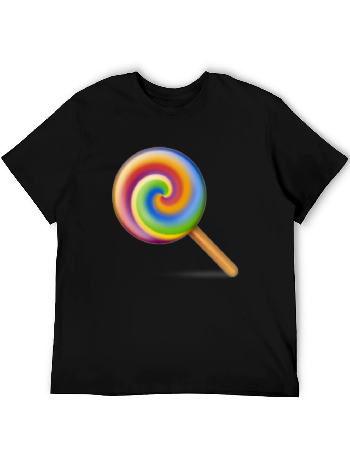 Rainbow Swirl Lollipop Graphic Tee - Casual Comfort