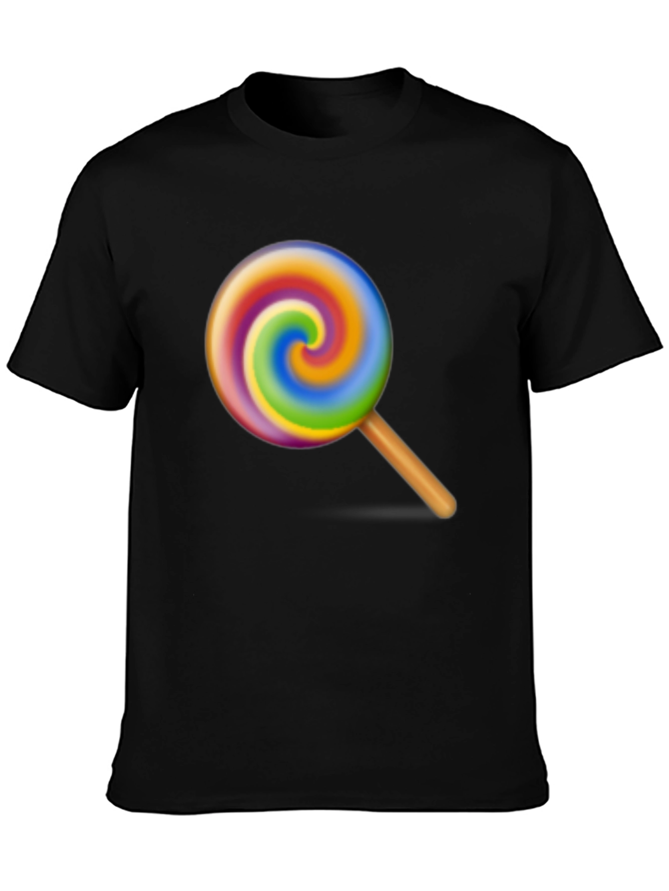 Rainbow Swirl Lollipop Graphic Tee - Casual Comfort