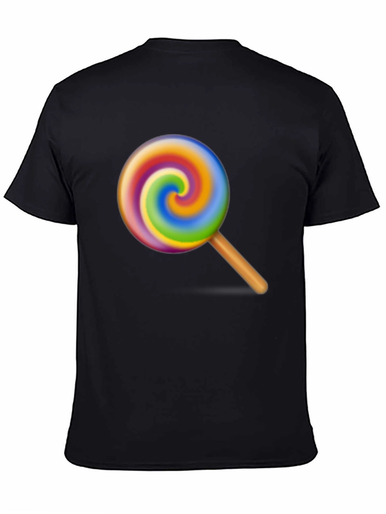 Rainbow Swirl Lollipop Graphic Tee - Casual Comfort