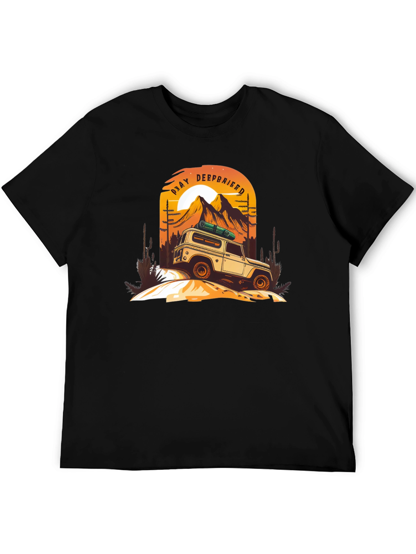 Stay Deep Biried Black Graphic T-Shirt