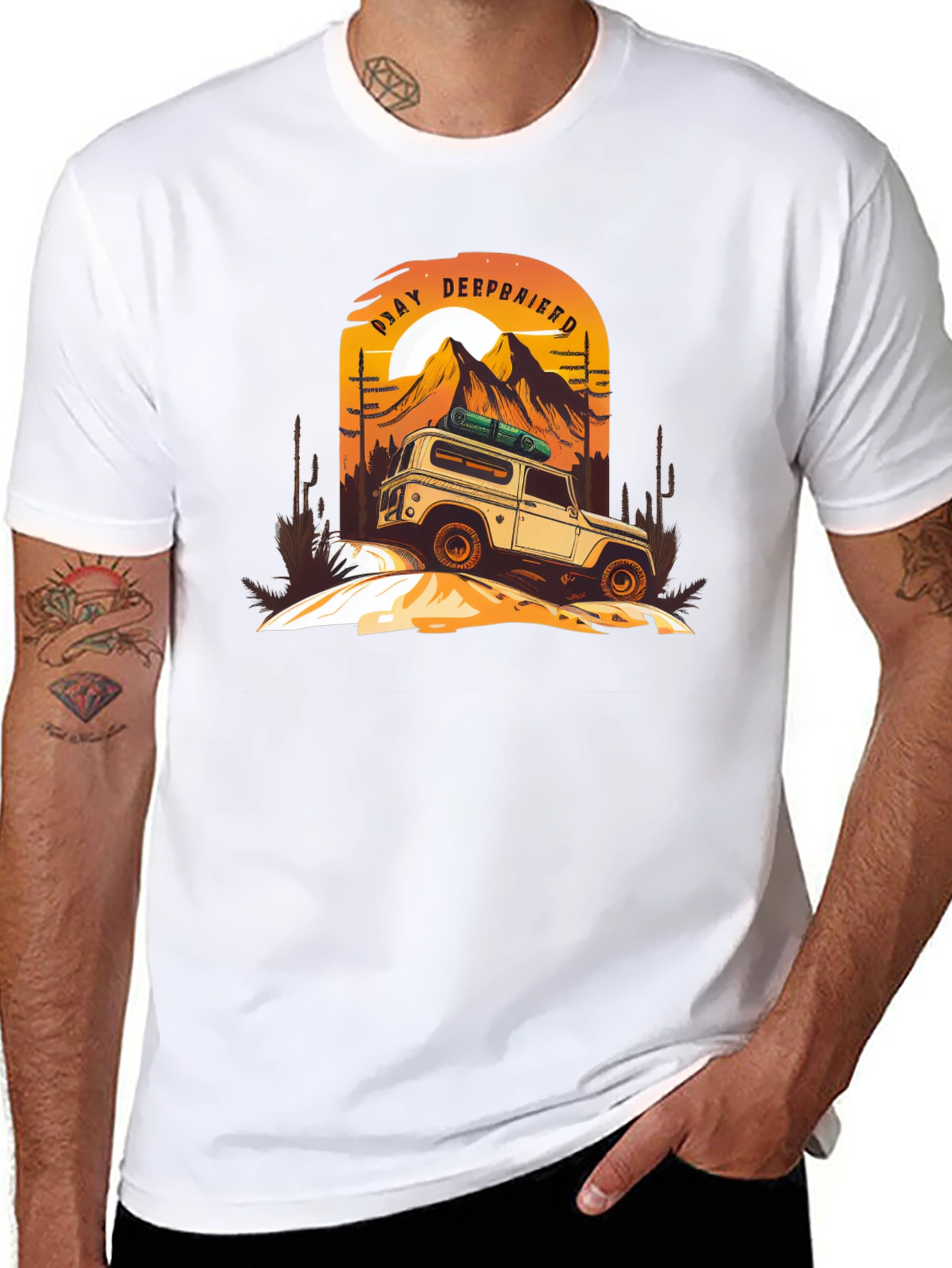 Stay Deep Biried Black Graphic T-Shirt