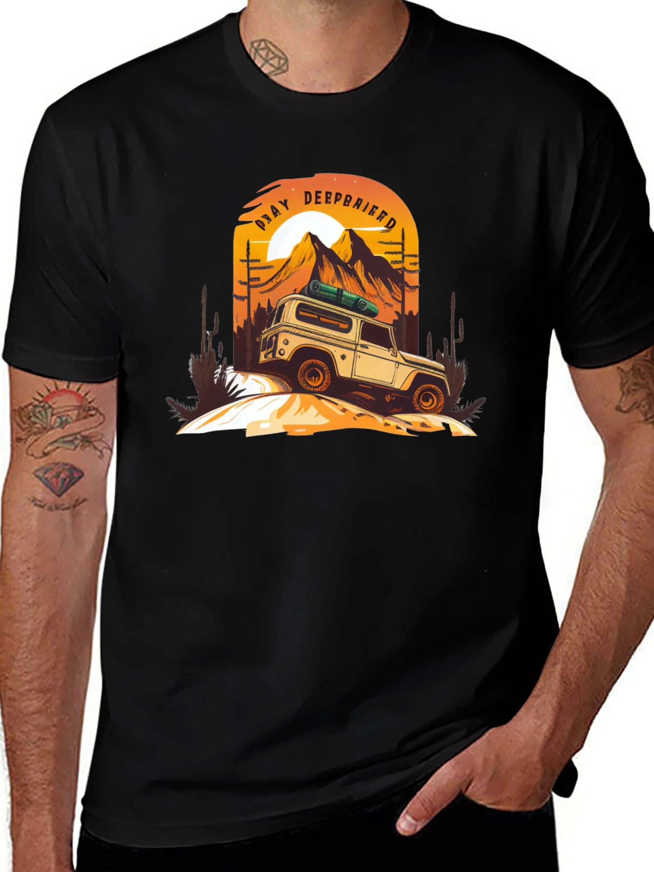 Stay Deep Biried Black Graphic T-Shirt